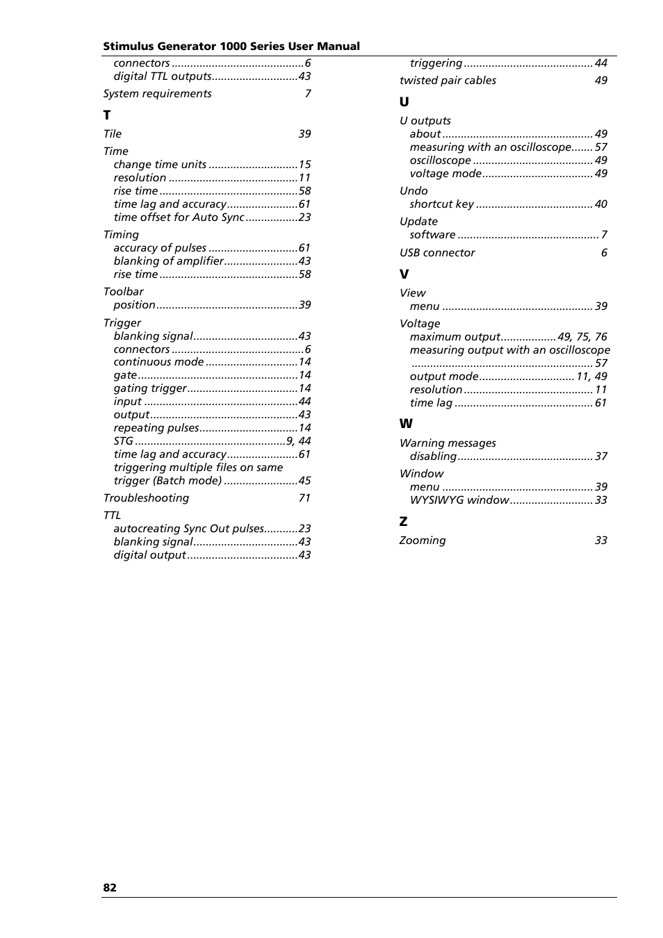 Multichannel Systems STG1000 Manual User Manual | Page 88 / 89