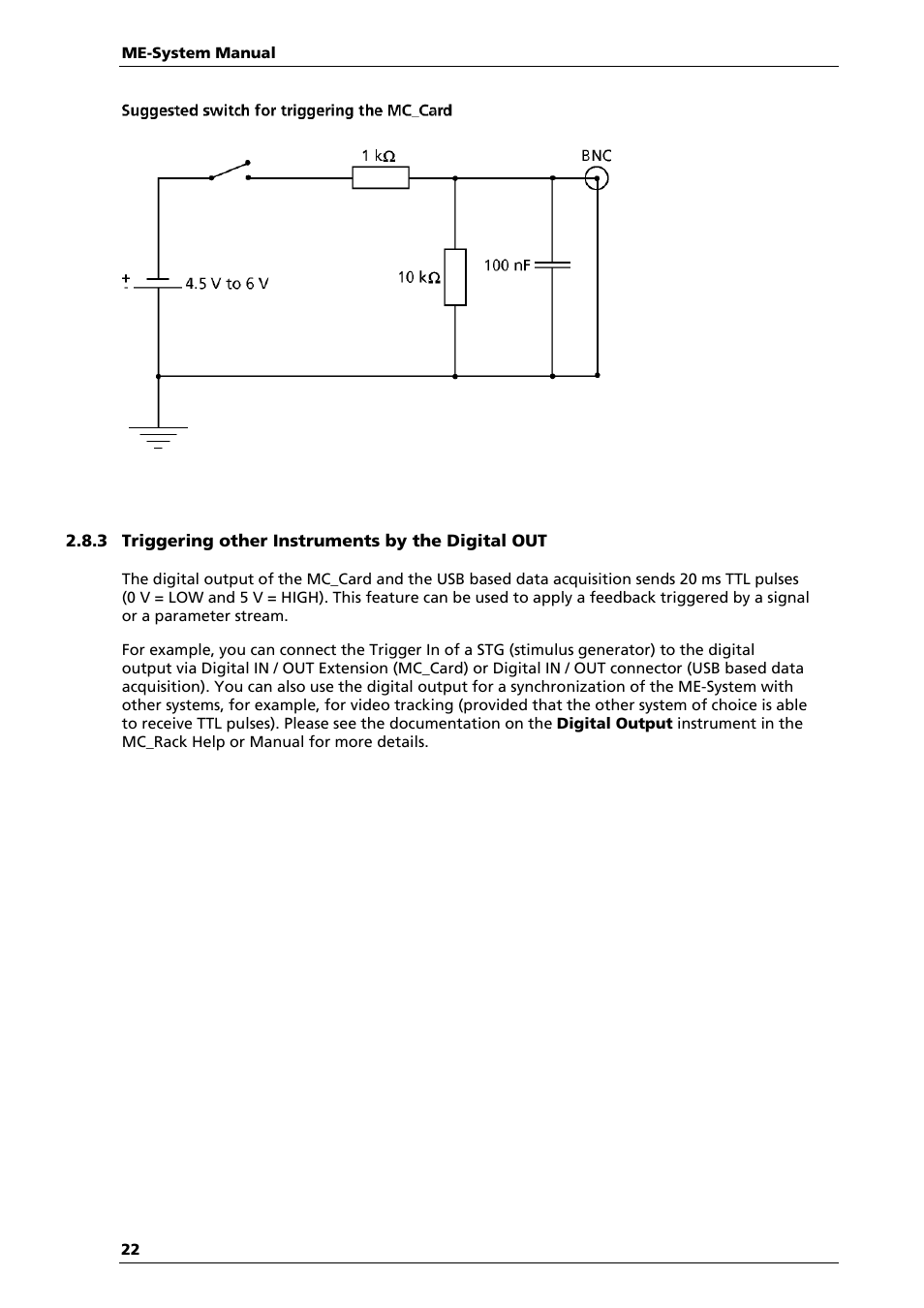 Multichannel Systems ME-System Manual User Manual | Page 22 / 31