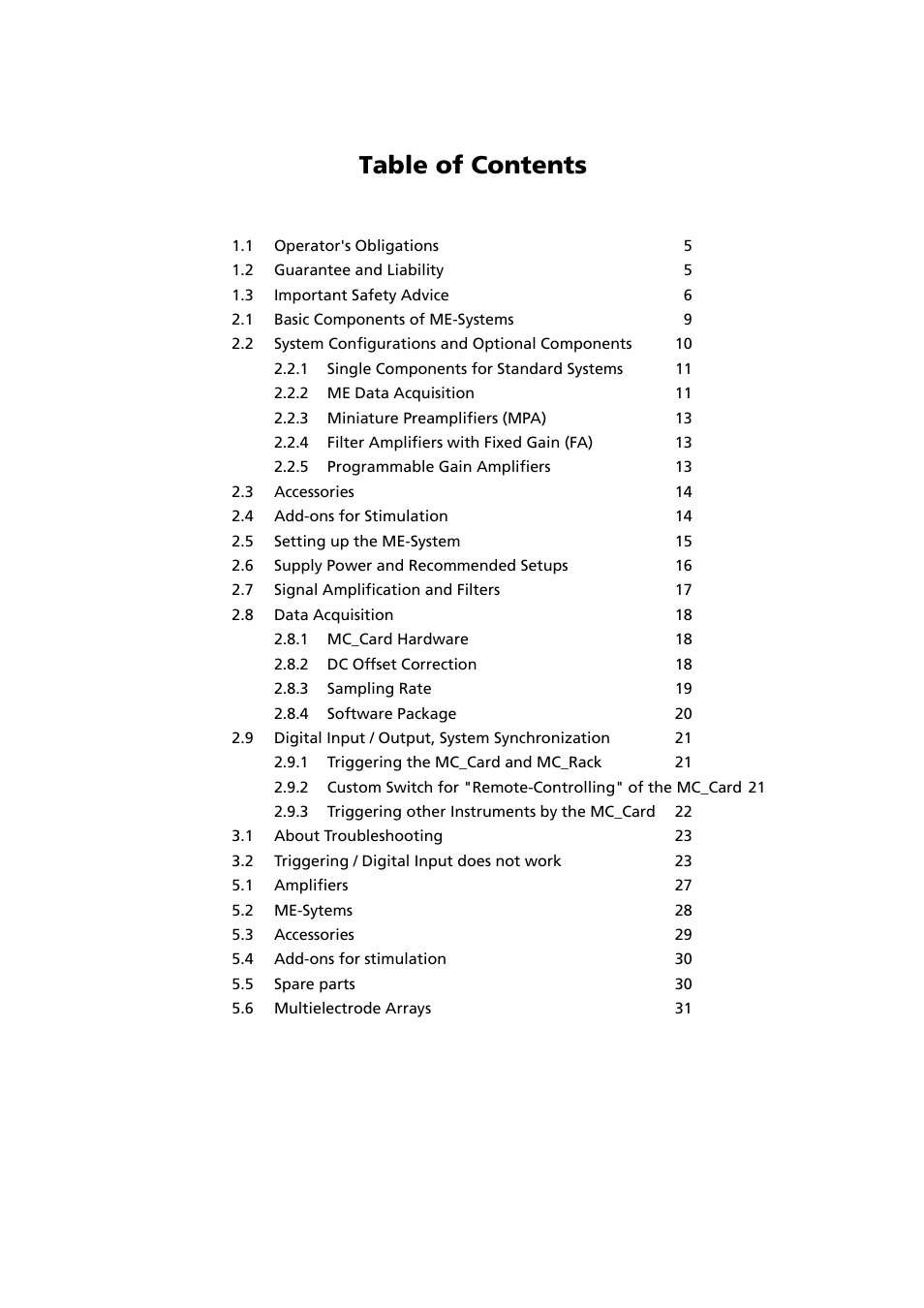 Multichannel Systems ME-System Manual User Manual | Page 3 / 31