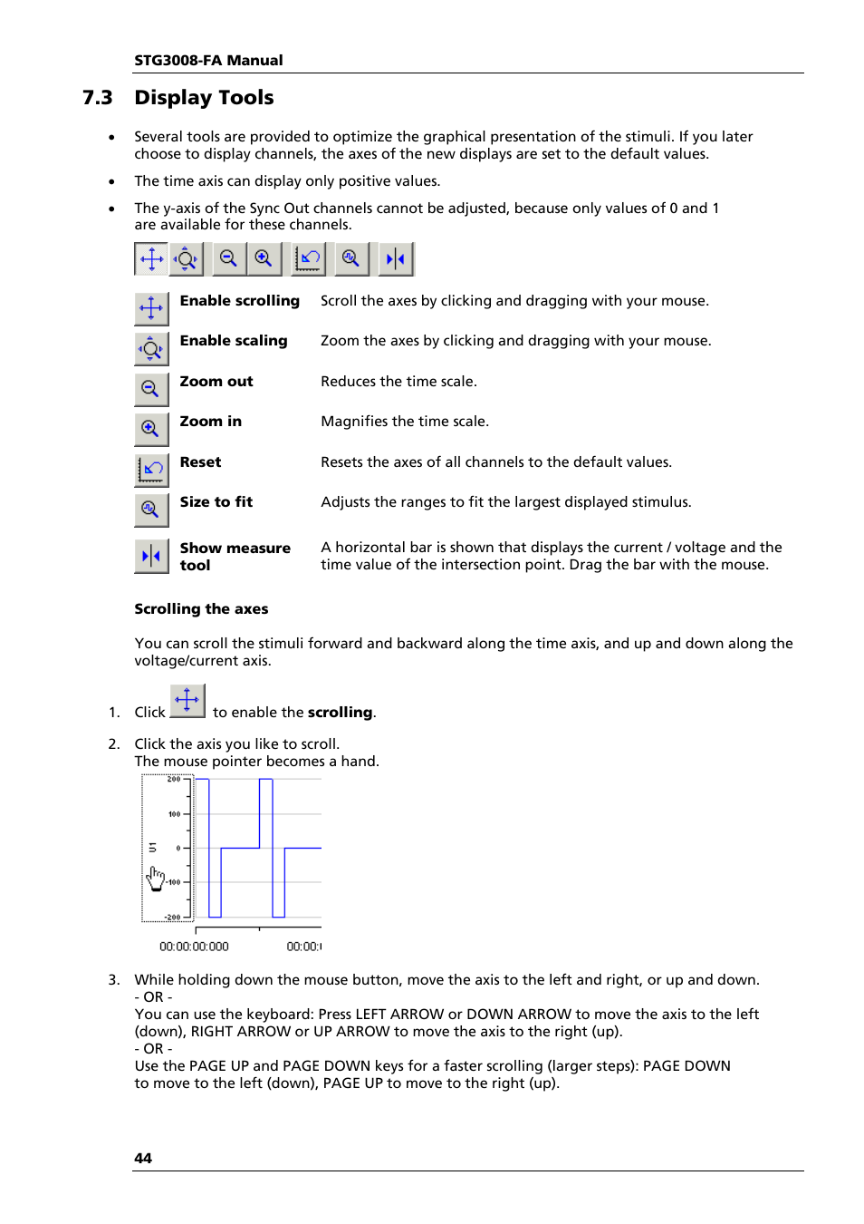 3 display tools | Multichannel Systems STG3008-FA Manual User Manual | Page 50 / 101