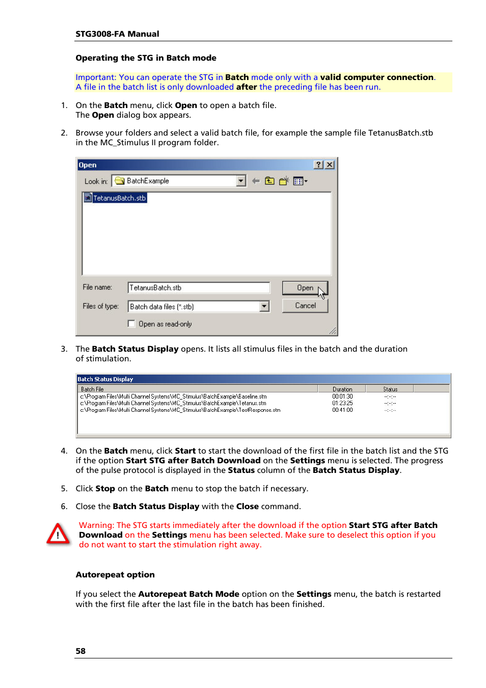 Multichannel Systems STG3008-FA Manual User Manual | Page 64 / 101