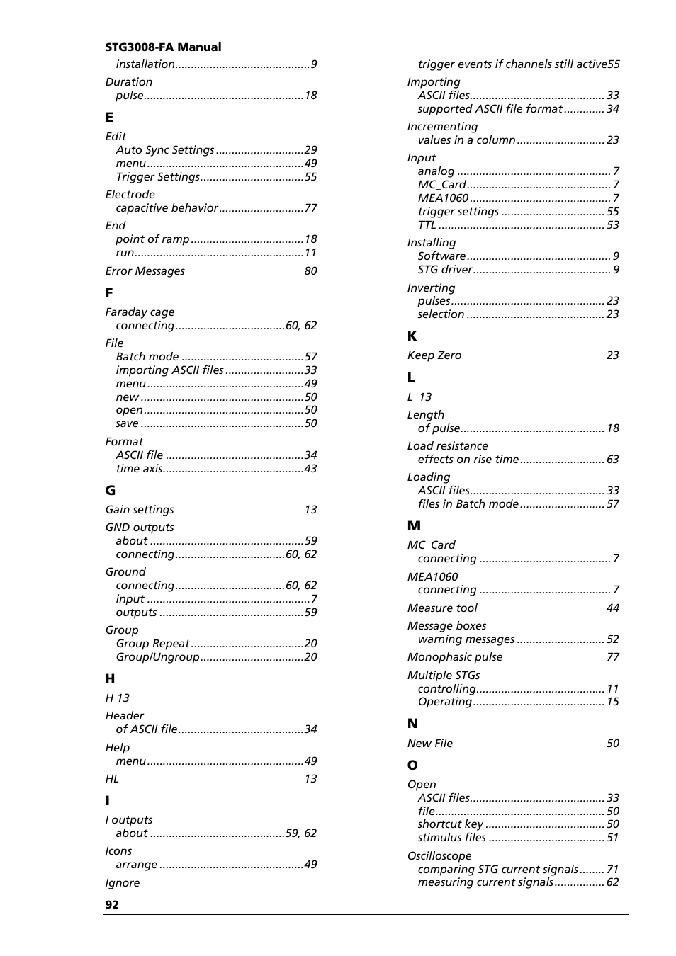 Multichannel Systems STG3008-FA Manual User Manual | Page 98 / 101