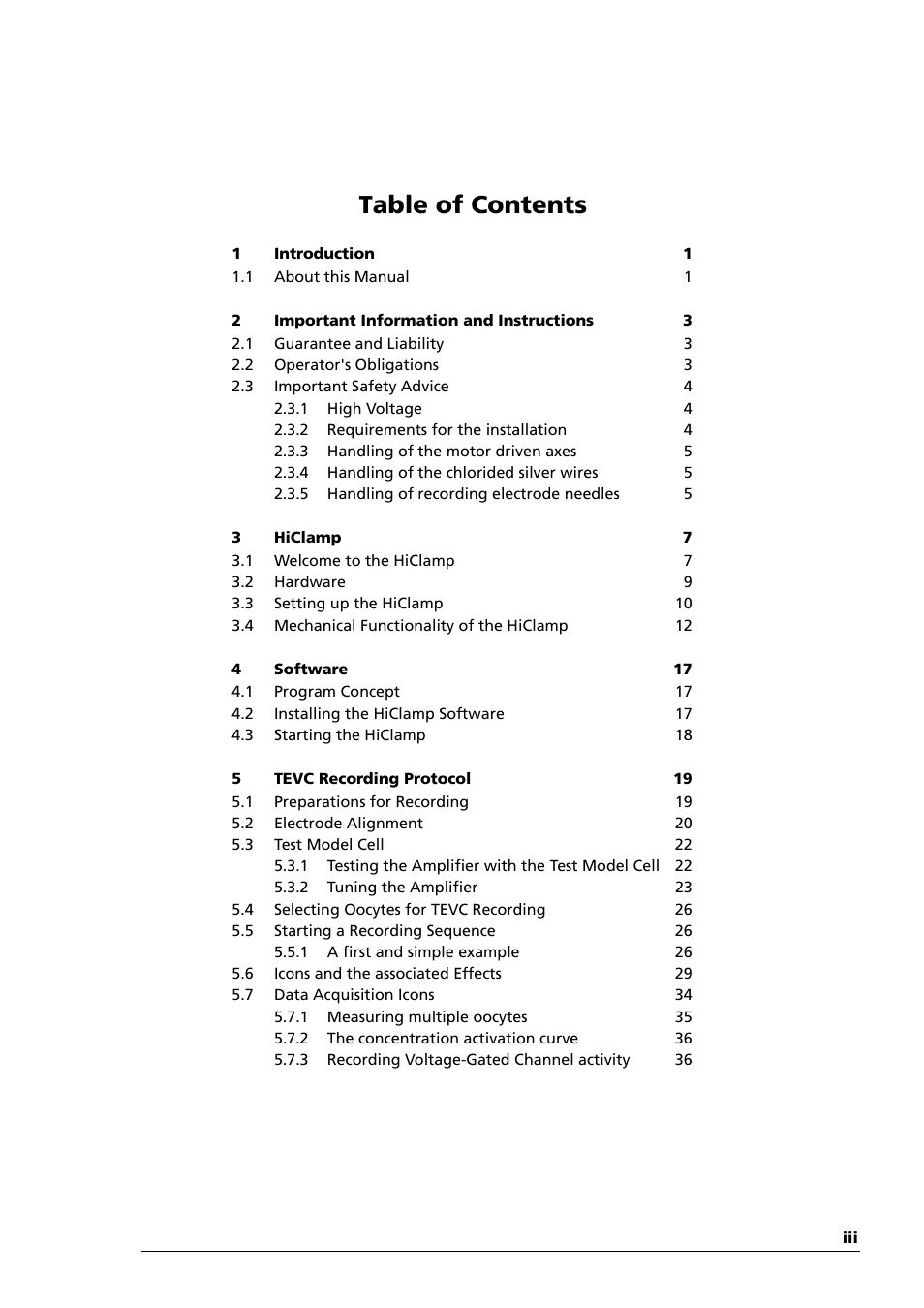 Multichannel Systems HiClamp Manual User Manual | Page 5 / 81
