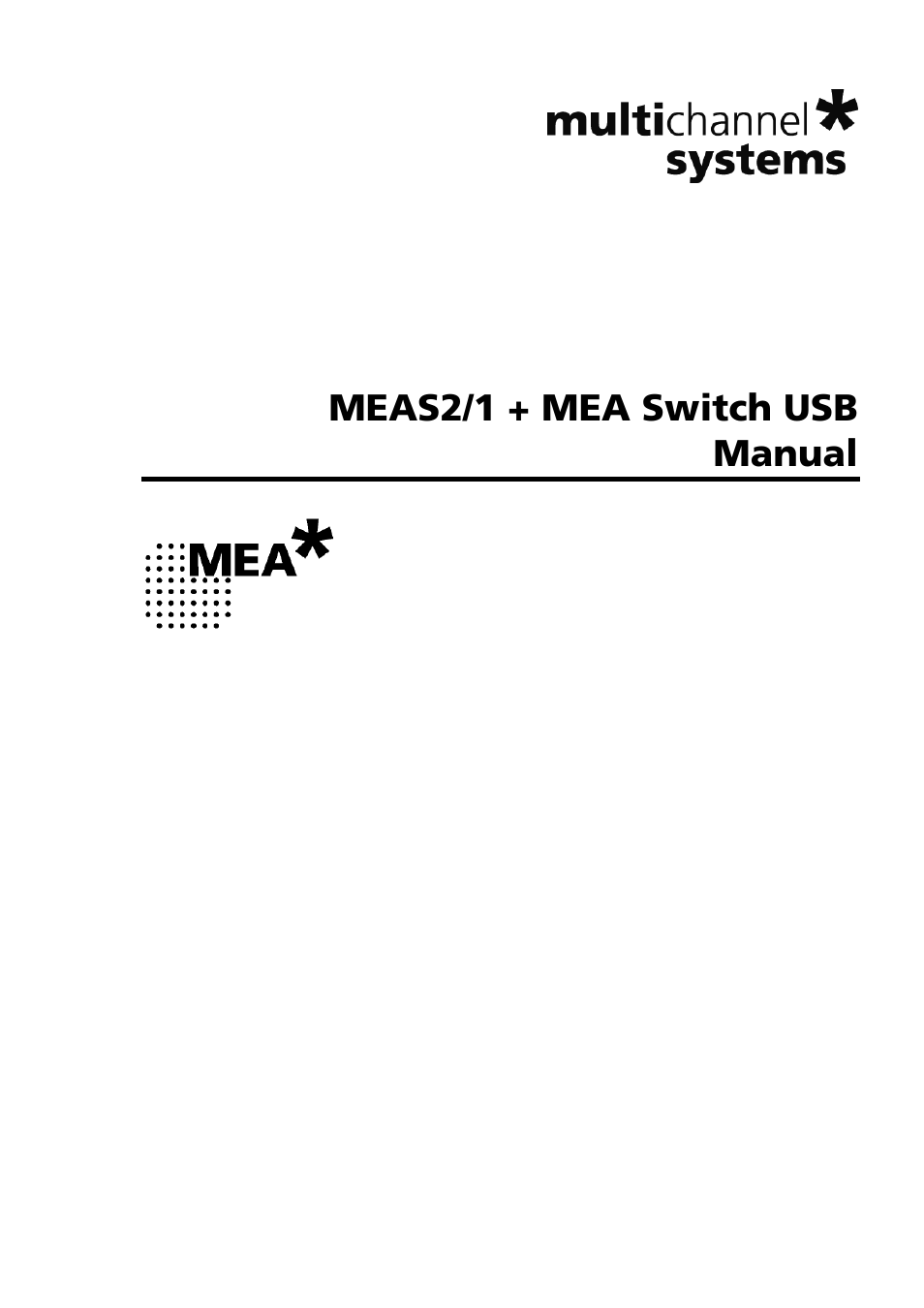 Multichannel Systems MEAS21+MEASwitchUSB Manual User Manual | 23 pages