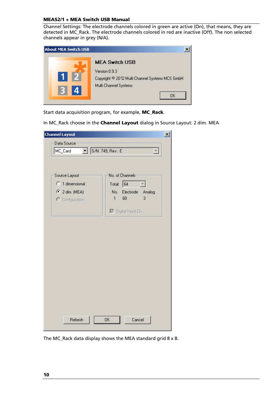 Multichannel Systems MEAS21+MEASwitchUSB Manual User Manual | Page 14 / 23