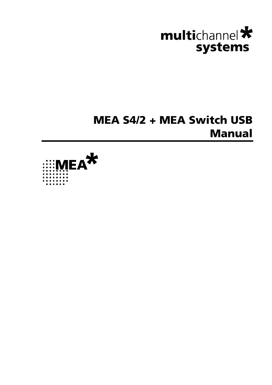 Multichannel Systems MEAS42+MEASwitchUSB Manual User Manual | 23 pages