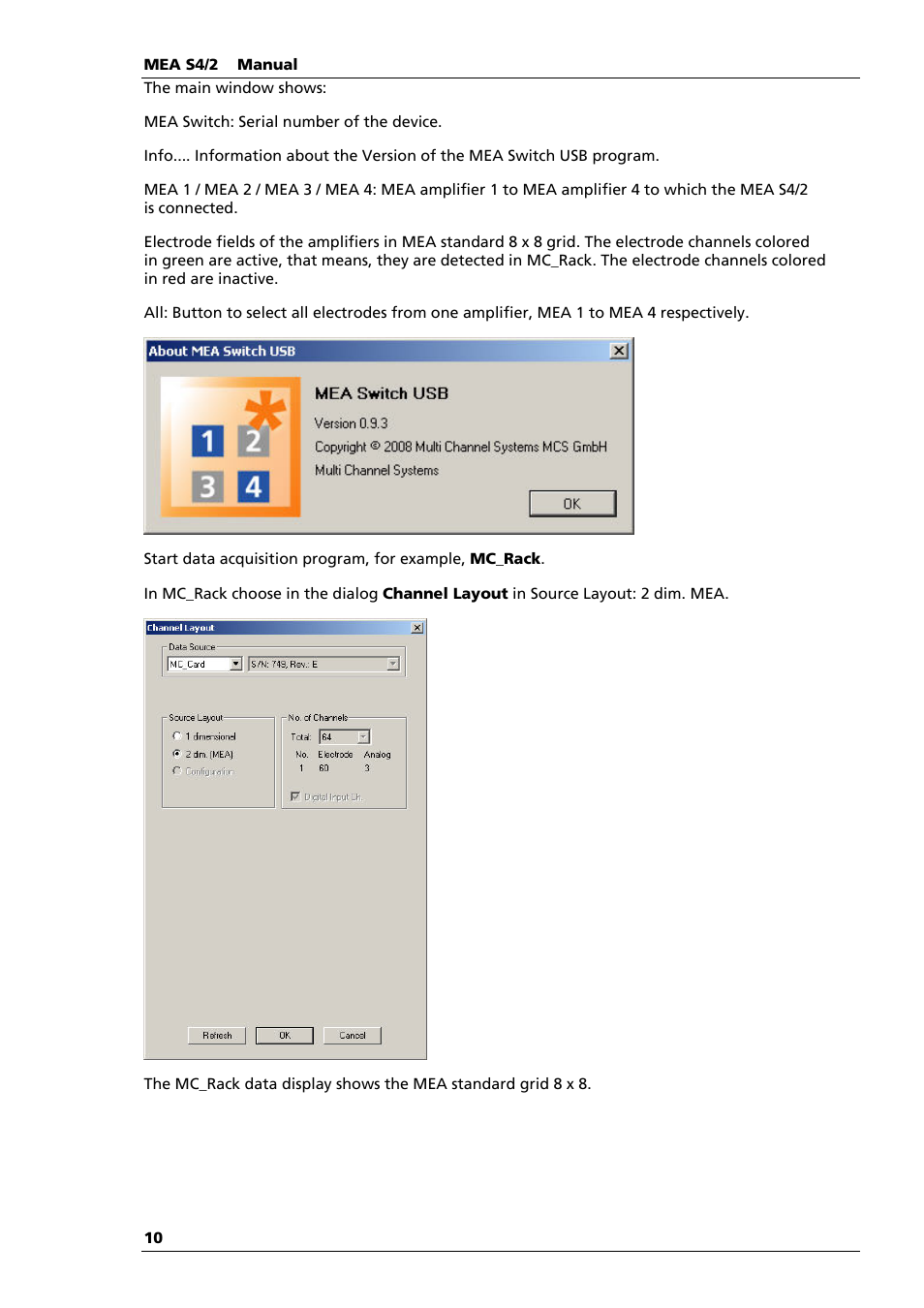 Multichannel Systems MEAS42+MEASwitchUSB Manual User Manual | Page 14 / 23