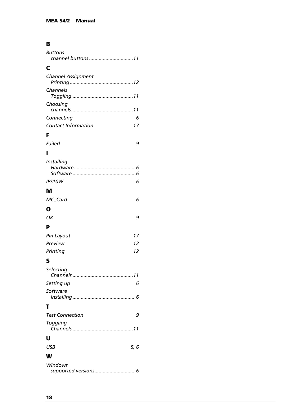 Multichannel Systems MEAS42+MEASwitchUSB Manual User Manual | Page 22 / 23