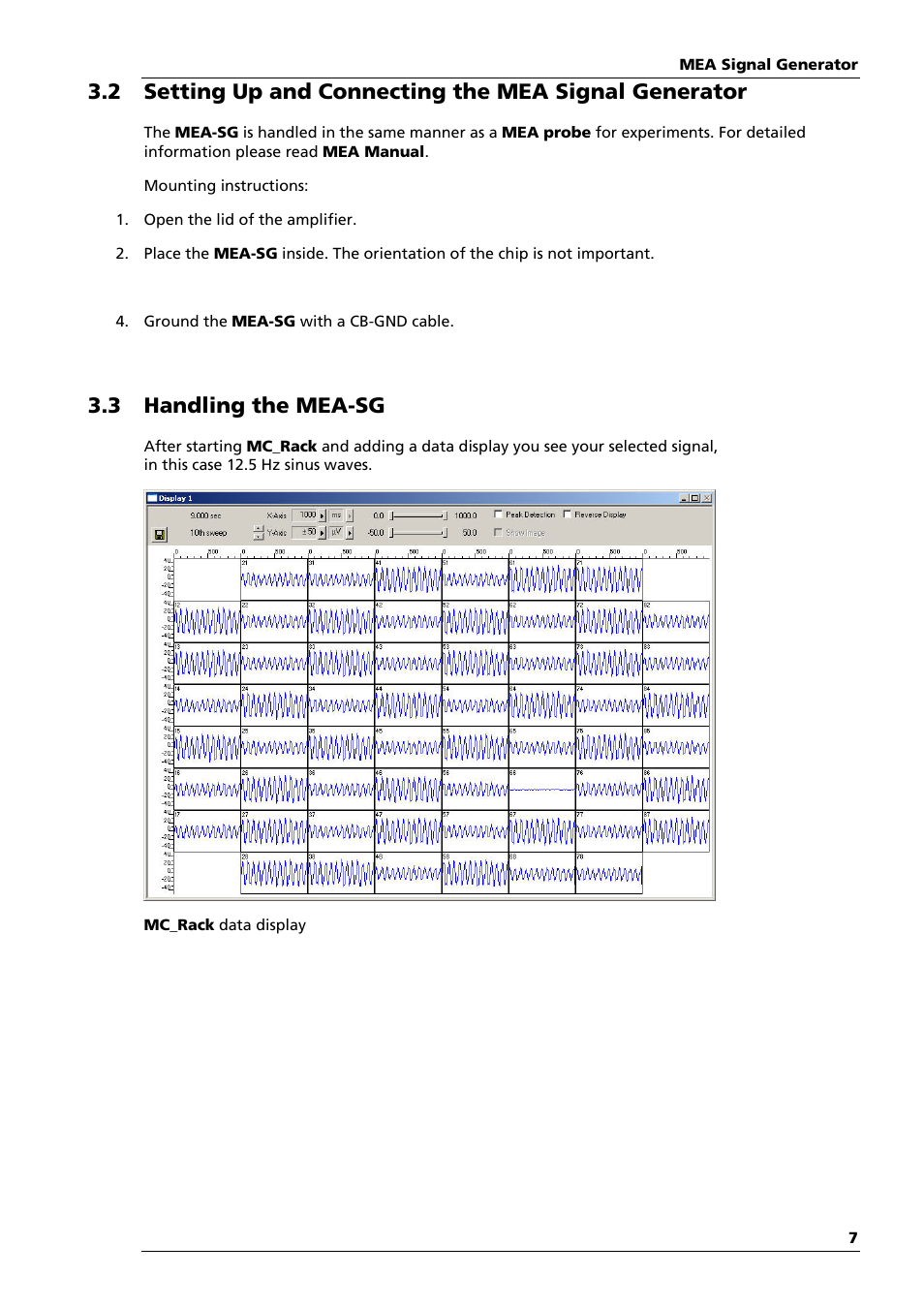 3 handling the mea-sg | Multichannel Systems MEA_Signal_Generator Manual User Manual | Page 11 / 29