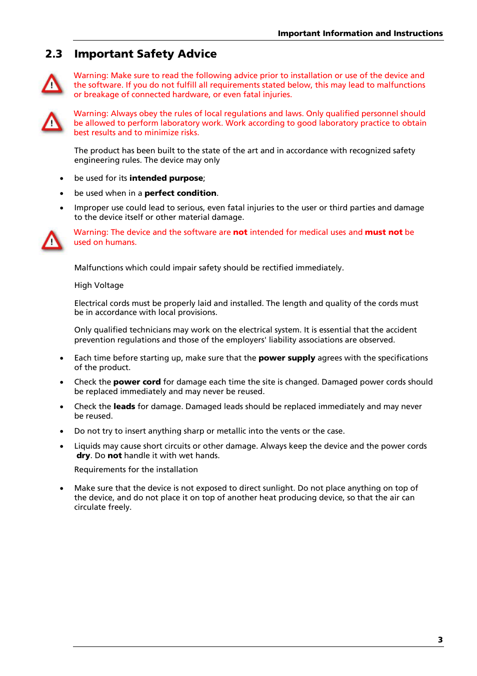 3 important safety advice | Multichannel Systems MEA_Signal_Generator Manual User Manual | Page 7 / 29