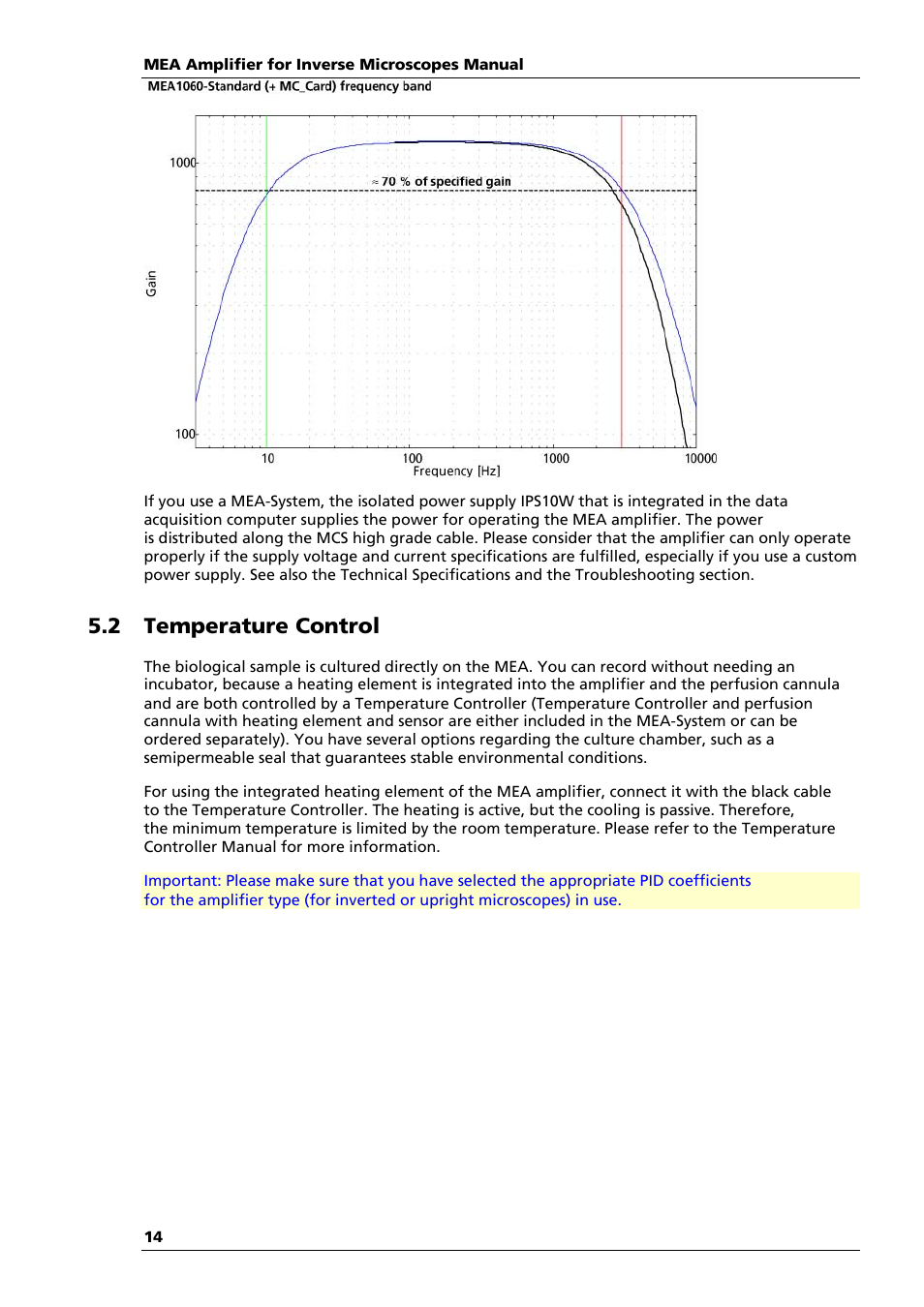 2 temperature control | Multichannel Systems MEA1060-Inv Manual User Manual | Page 14 / 35