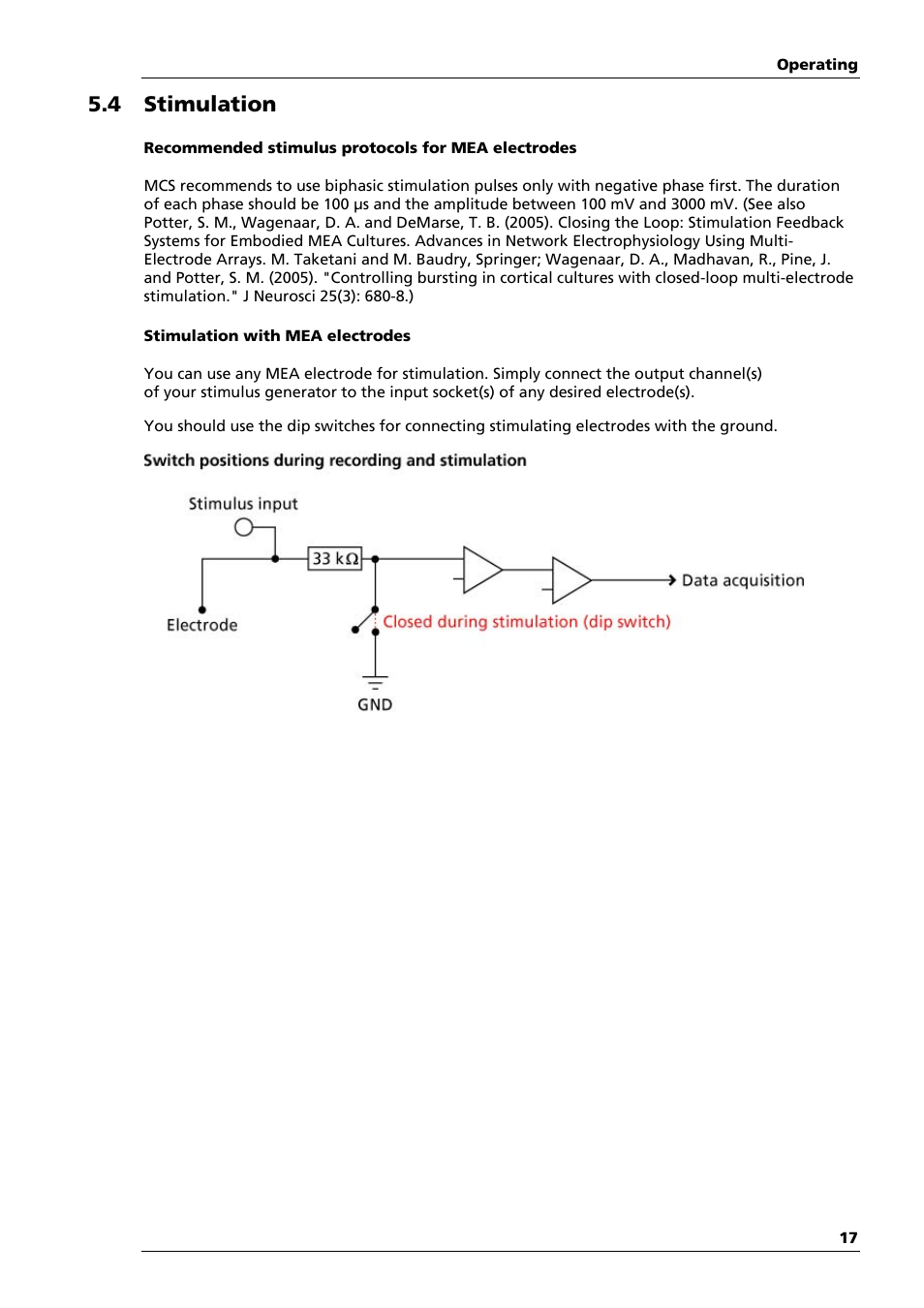 4 stimulation | Multichannel Systems MEA1060-Inv Manual User Manual | Page 17 / 35