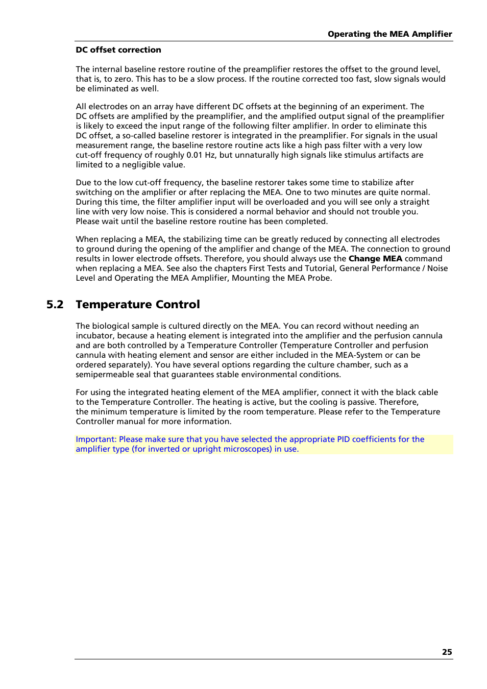 2 temperature control | Multichannel Systems MEA1060-Inv-BC Manual User Manual | Page 29 / 64