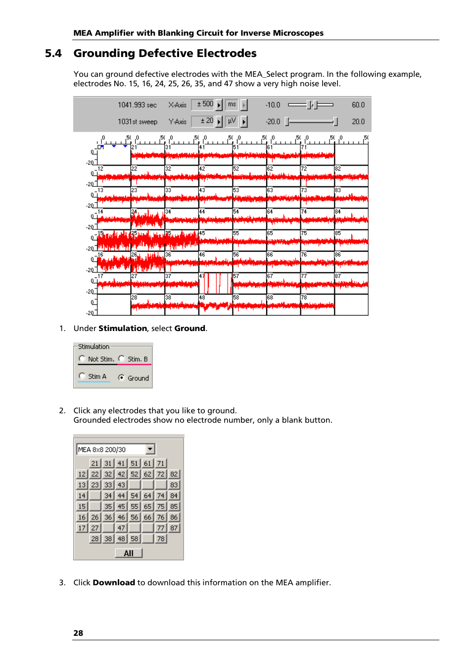 4 grounding defective electrodes | Multichannel Systems MEA1060-Inv-BC Manual User Manual | Page 32 / 64