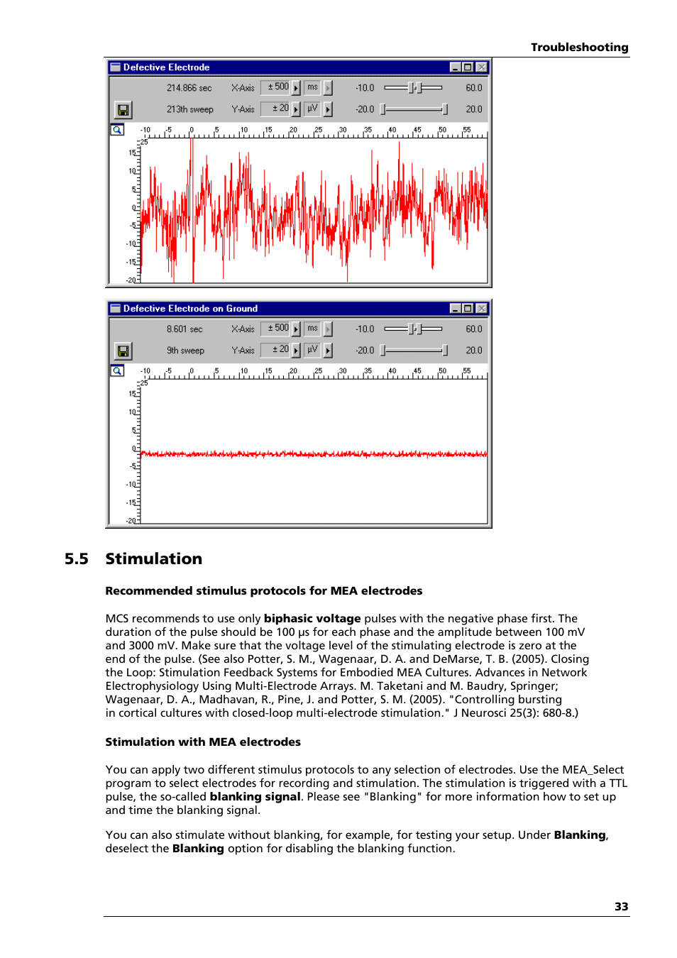 5 stimulation | Multichannel Systems MEA1060-Up-BC Manual User Manual | Page 33 / 64