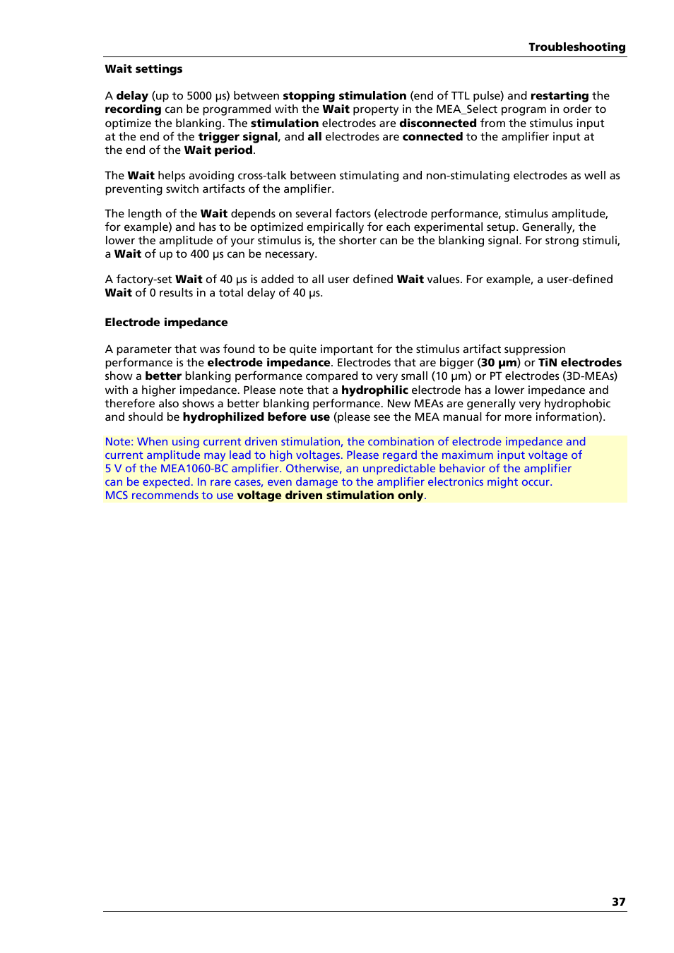 Multichannel Systems MEA1060-Up-BC Manual User Manual | Page 37 / 64