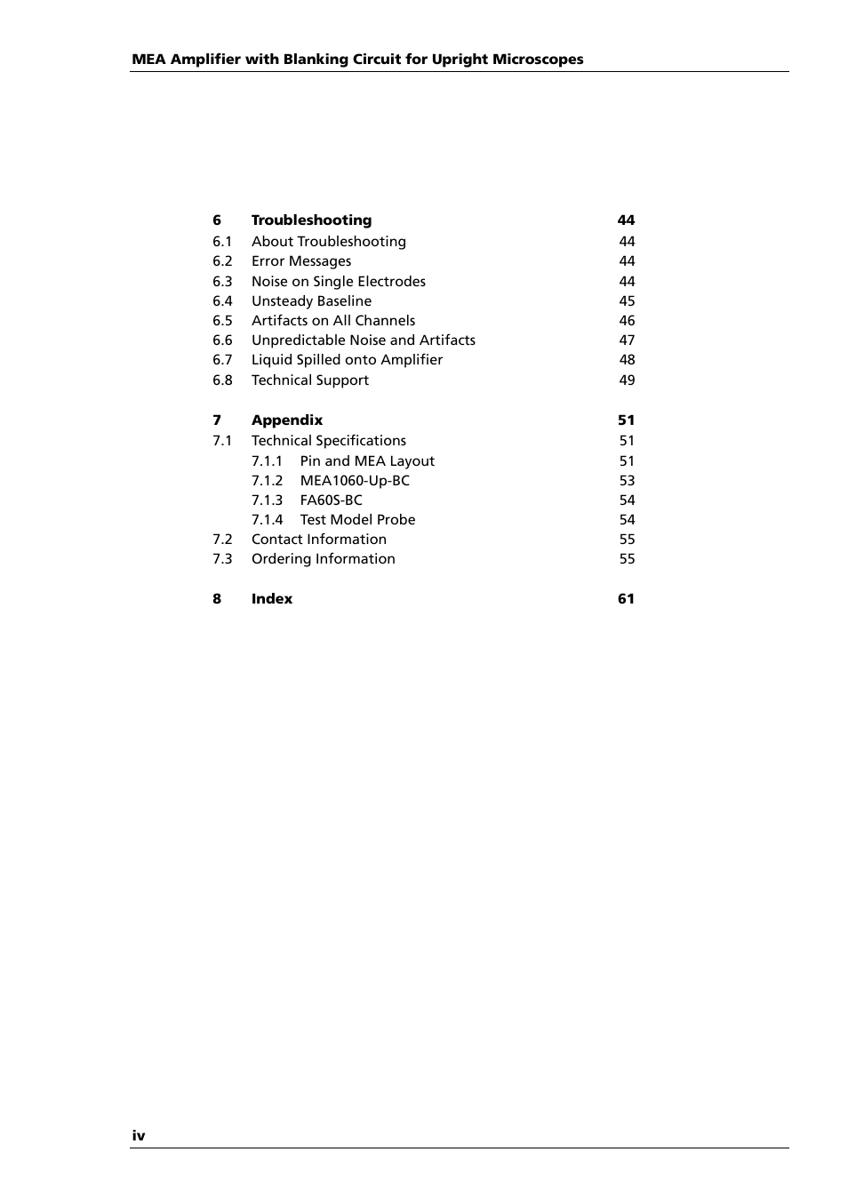Multichannel Systems MEA1060-Up-BC Manual User Manual | Page 4 / 64
