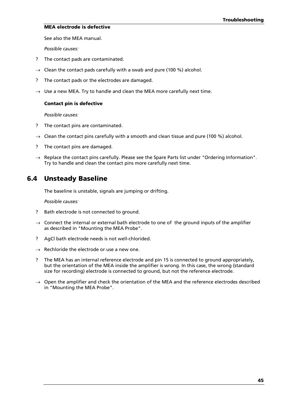 4 unsteady baseline | Multichannel Systems MEA1060-Up-BC Manual User Manual | Page 45 / 64