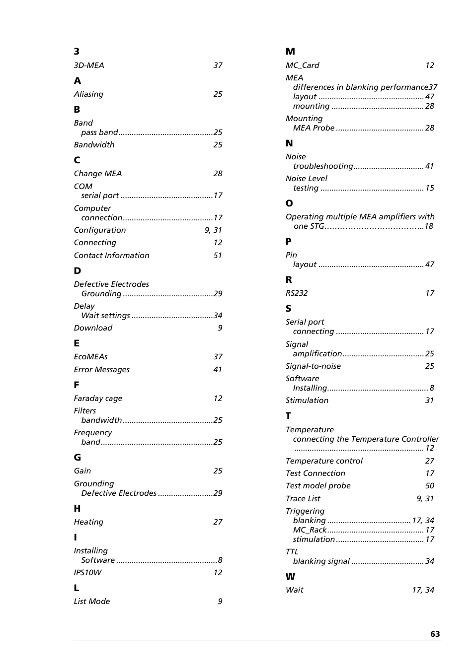 Multichannel Systems MEA1060-Up-BC Manual User Manual | Page 63 / 64