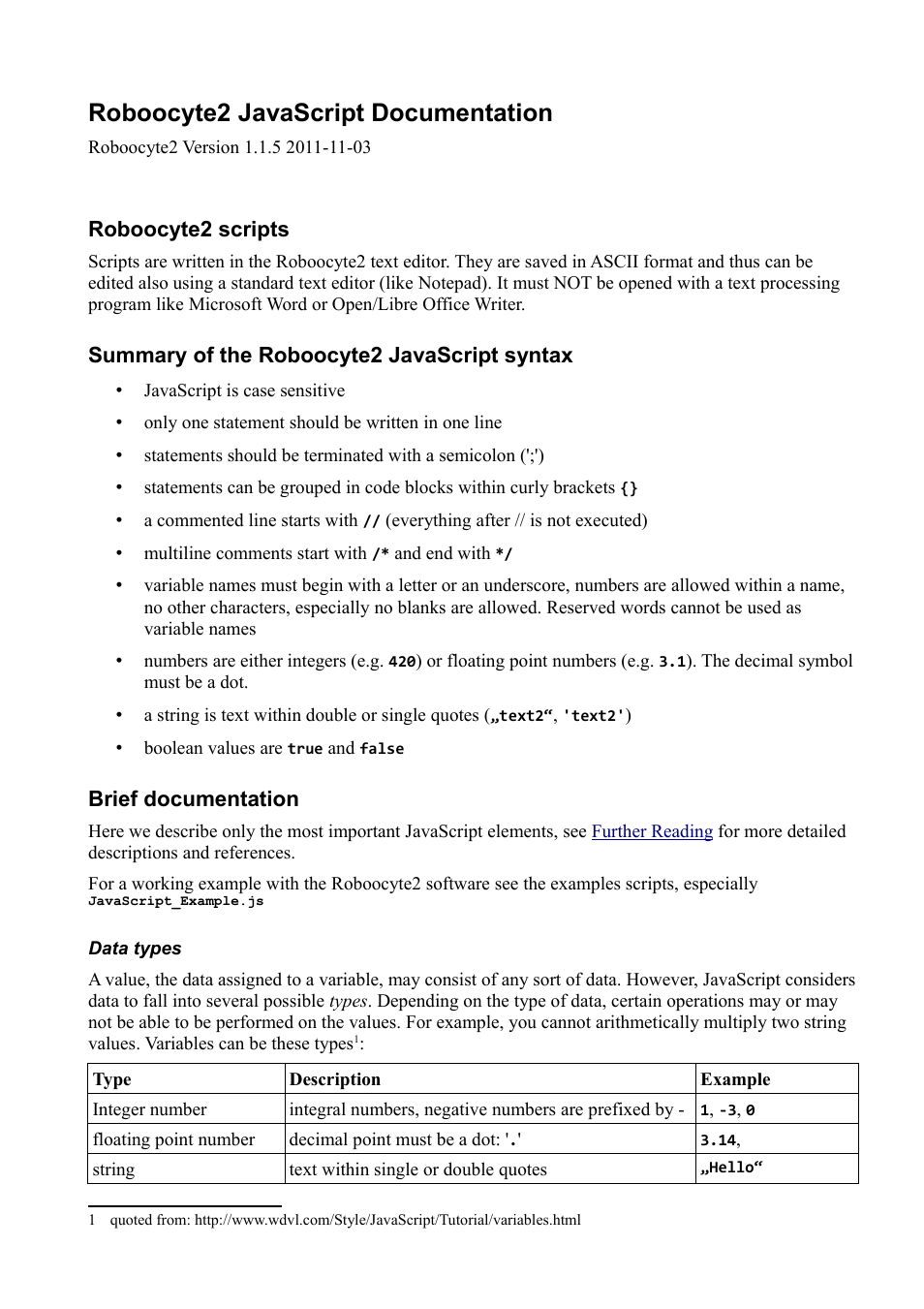 Multichannel Systems Roboocyte2 JavaScript Manual User Manual | 5 pages