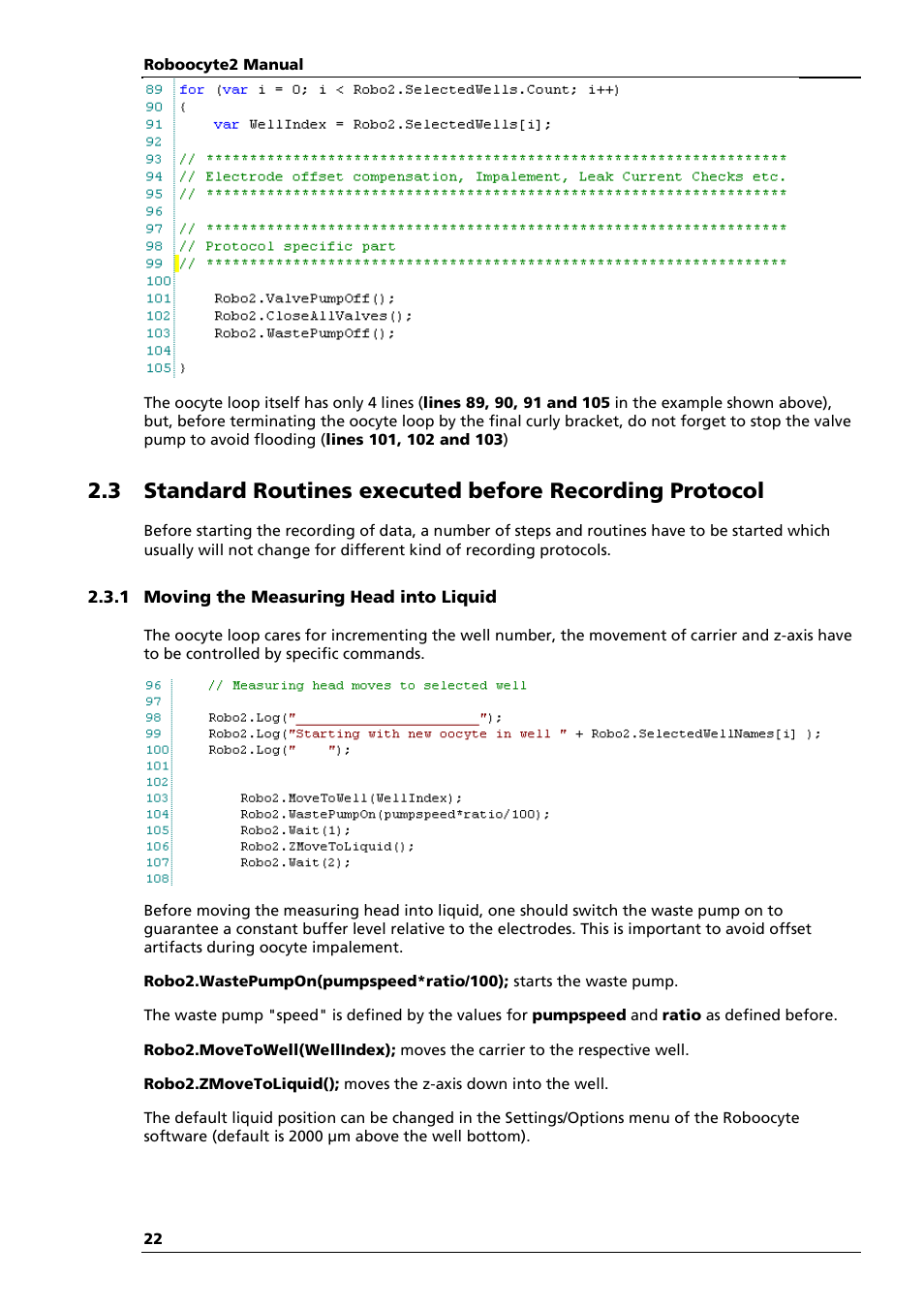 Multichannel Systems Roboocyte2 Scripting Manual User Manual | Page 22 / 36