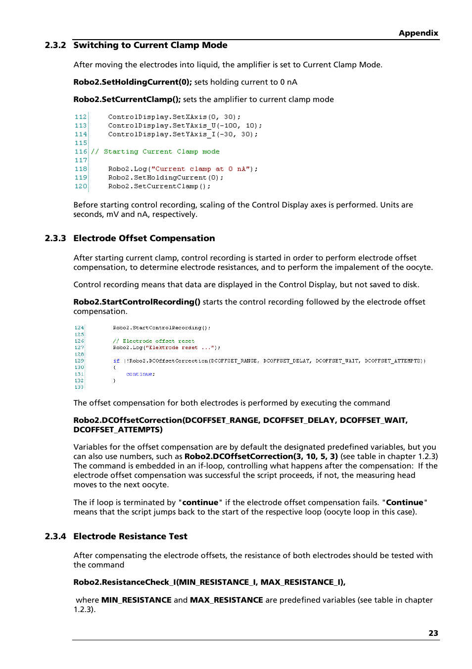 Multichannel Systems Roboocyte2 Scripting Manual User Manual | Page 23 / 36