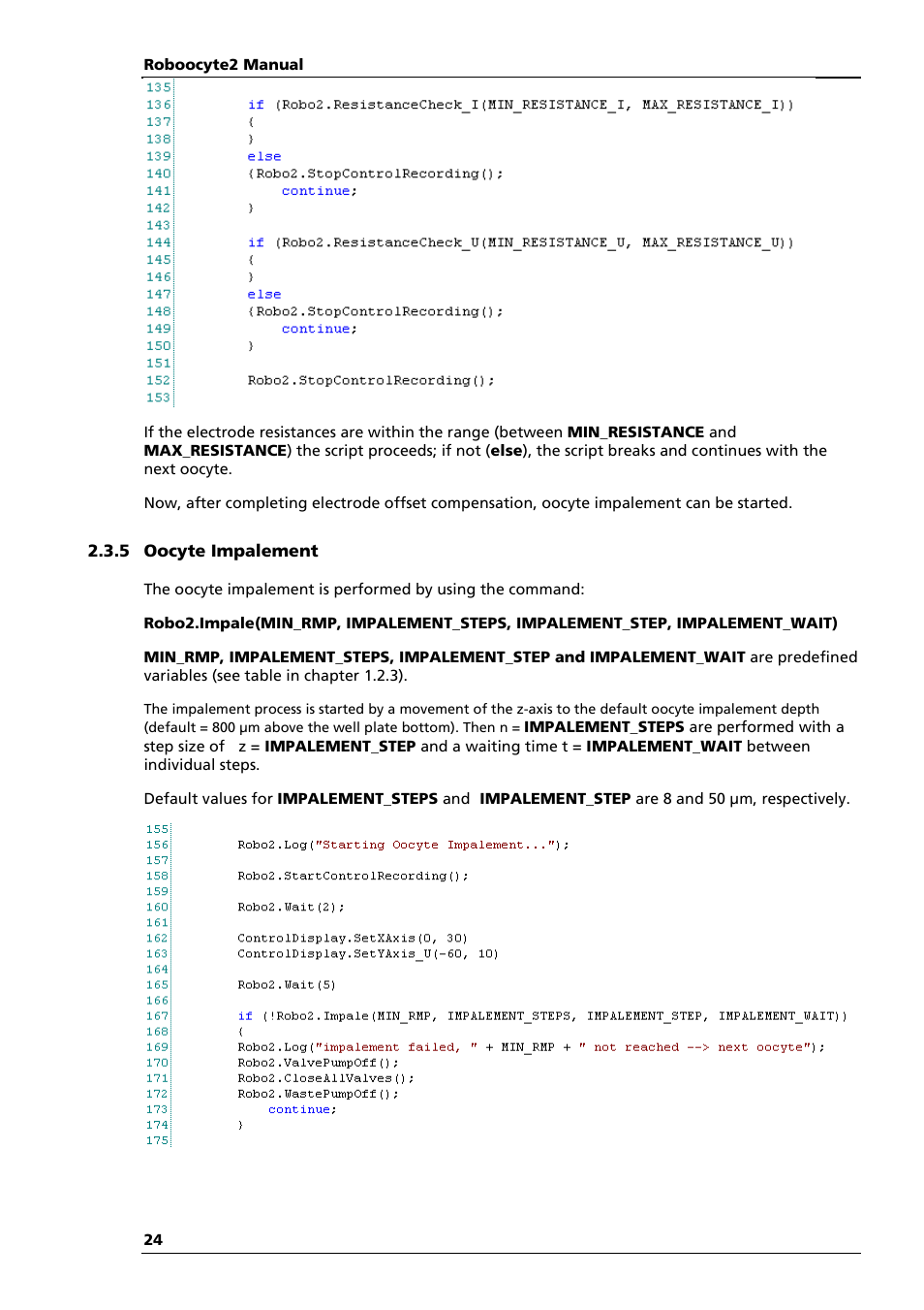Multichannel Systems Roboocyte2 Scripting Manual User Manual | Page 24 / 36