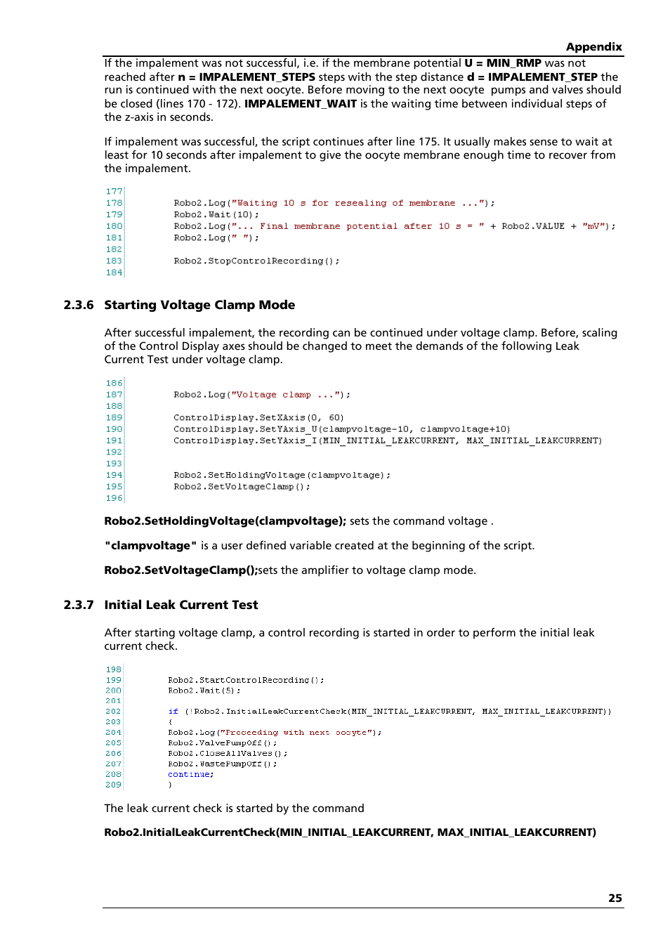 Multichannel Systems Roboocyte2 Scripting Manual User Manual | Page 25 / 36