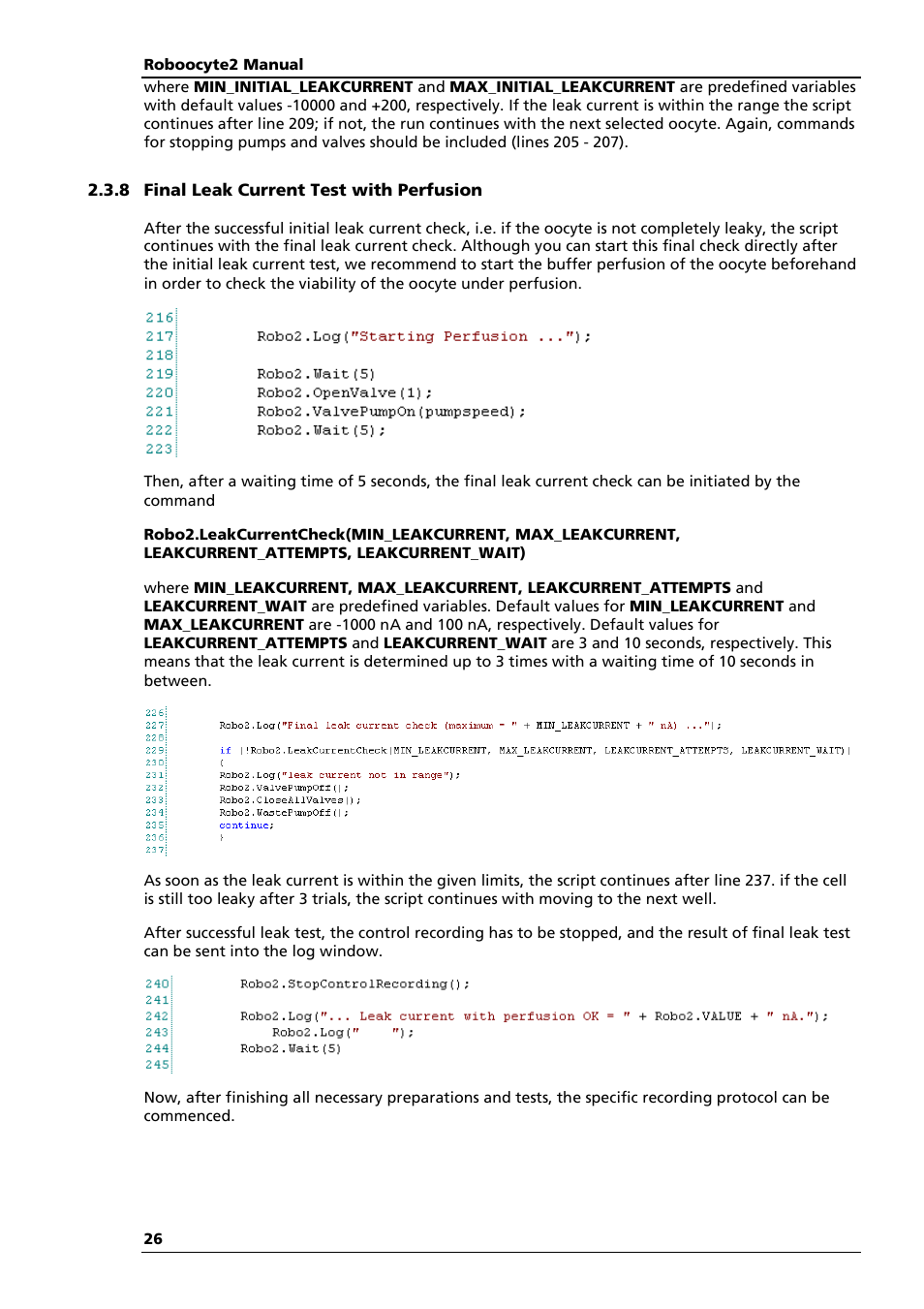 Multichannel Systems Roboocyte2 Scripting Manual User Manual | Page 26 / 36