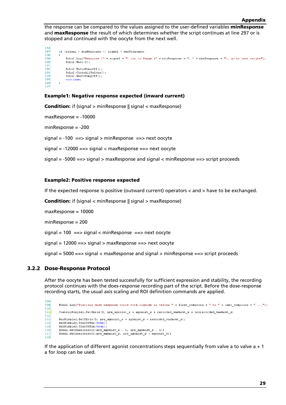 Multichannel Systems Roboocyte2 Scripting Manual User Manual | Page 29 / 36