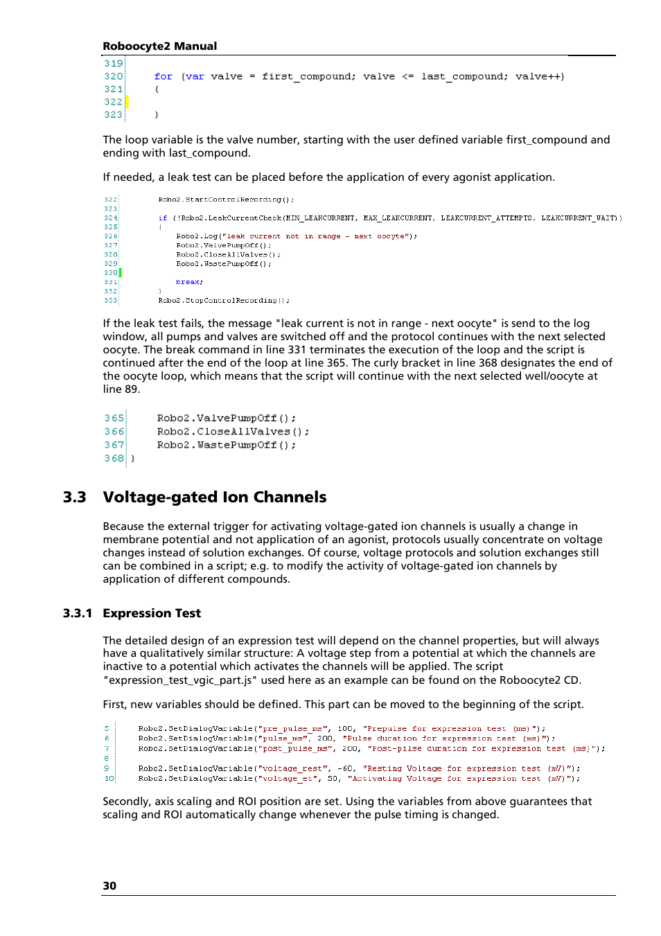 3 voltage-gated ion channels | Multichannel Systems Roboocyte2 Scripting Manual User Manual | Page 30 / 36