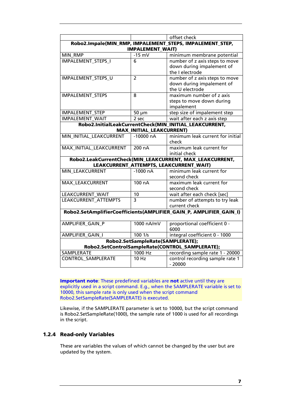Multichannel Systems Roboocyte2 Scripting Manual User Manual | Page 7 / 36