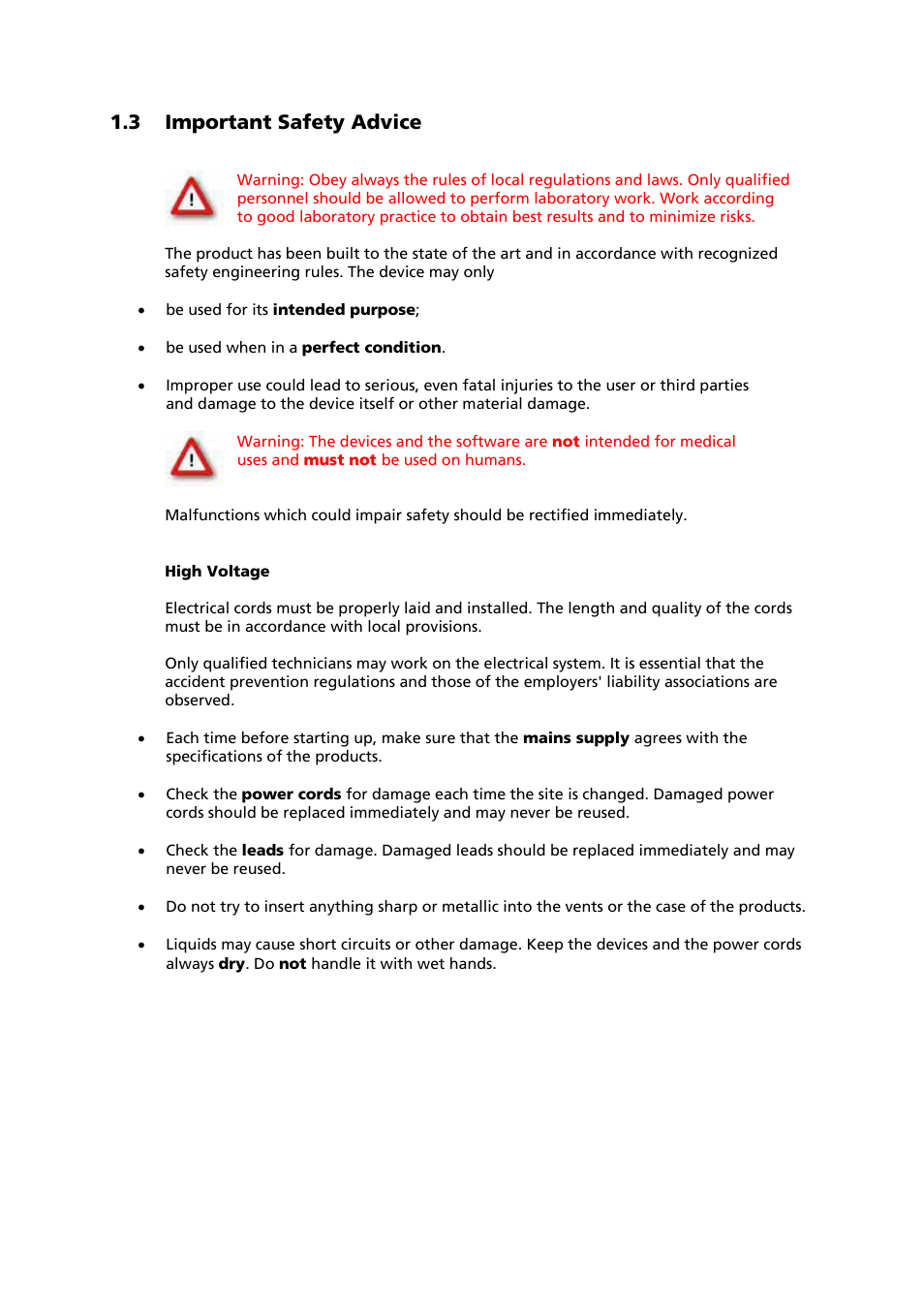 3 important safety advice | Multichannel Systems PS40W Manual User Manual | Page 5 / 9