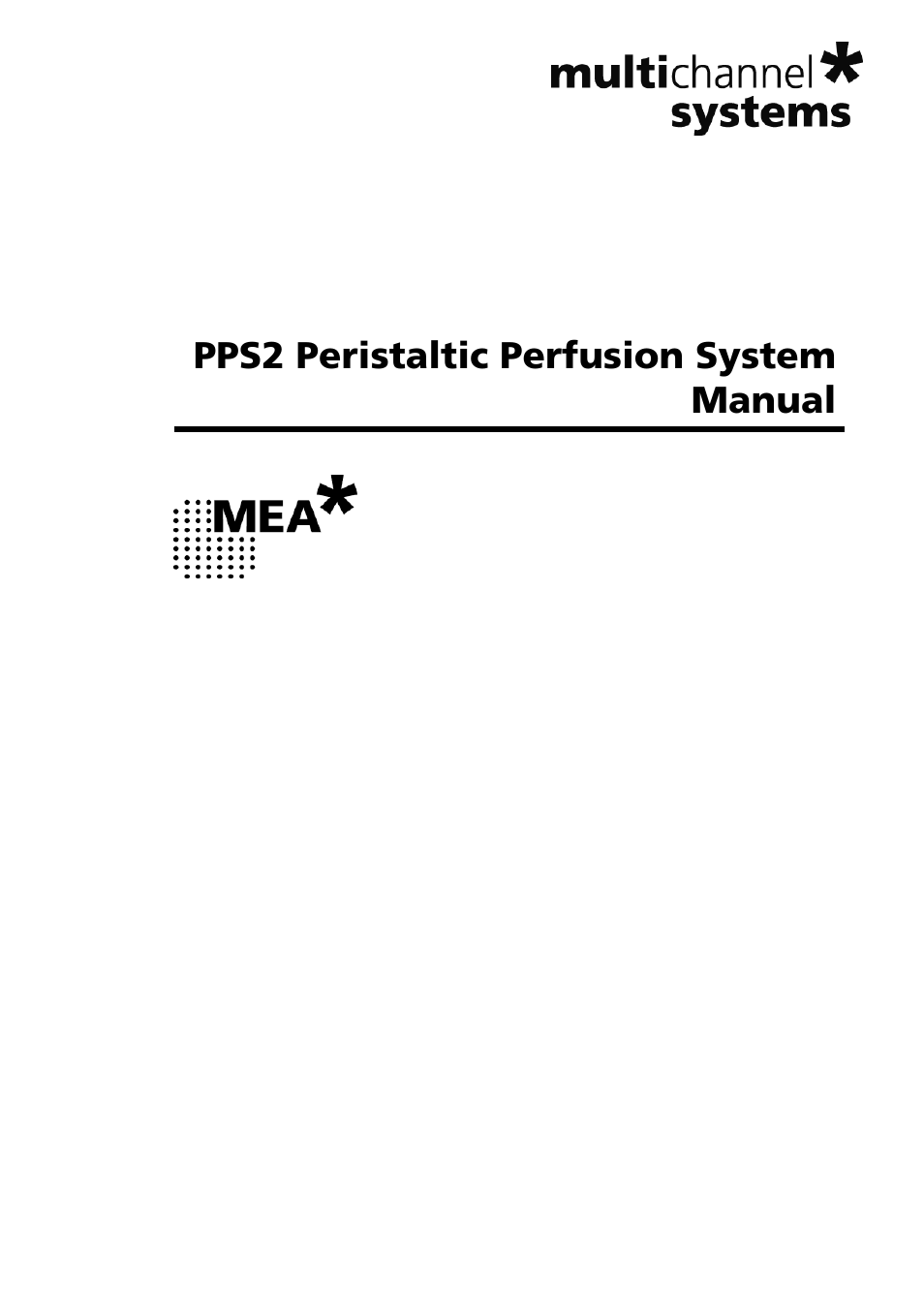 Multichannel Systems PPS2 Manual User Manual | 26 pages