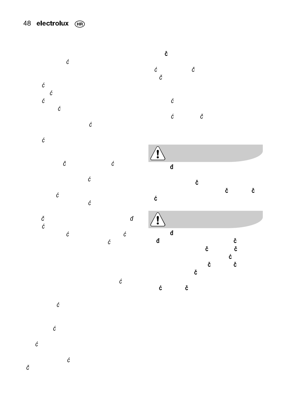 Postavljanje | Electrolux EMS2105S User Manual | Page 48 / 152