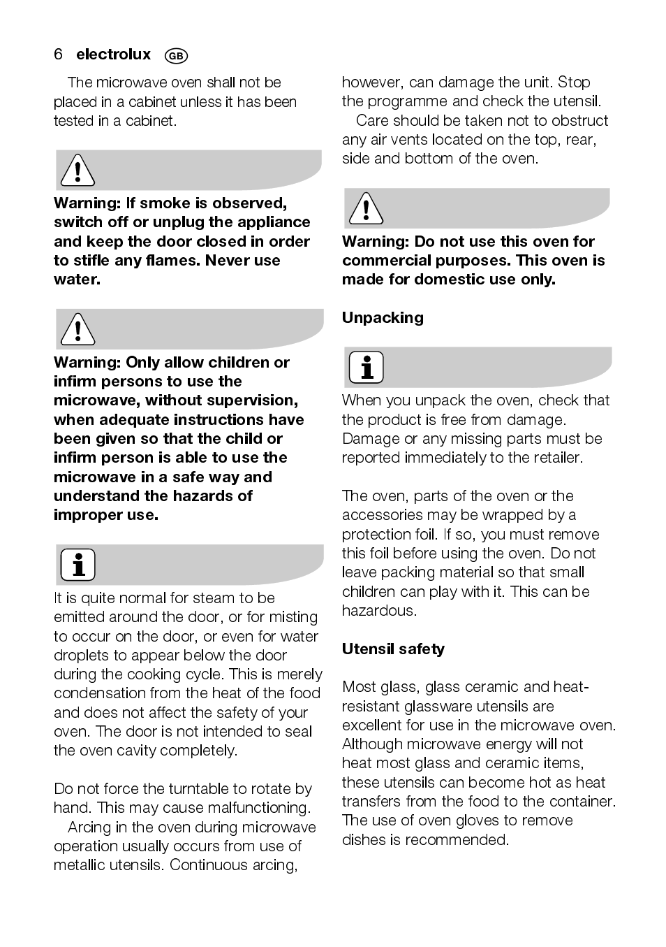 Electrolux EMS2105S User Manual | Page 6 / 152
