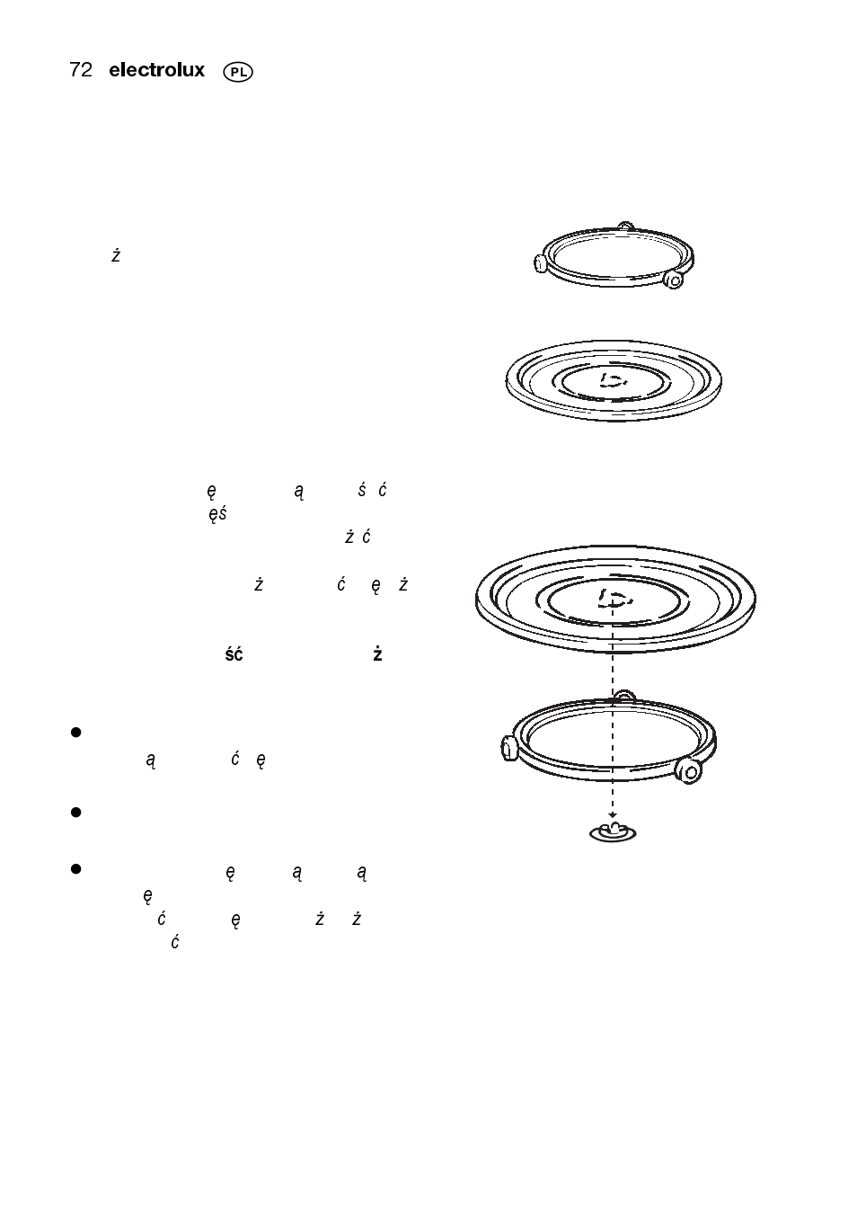 Podstawa obrotowa / talerz | Electrolux EMS2105S User Manual | Page 72 / 152