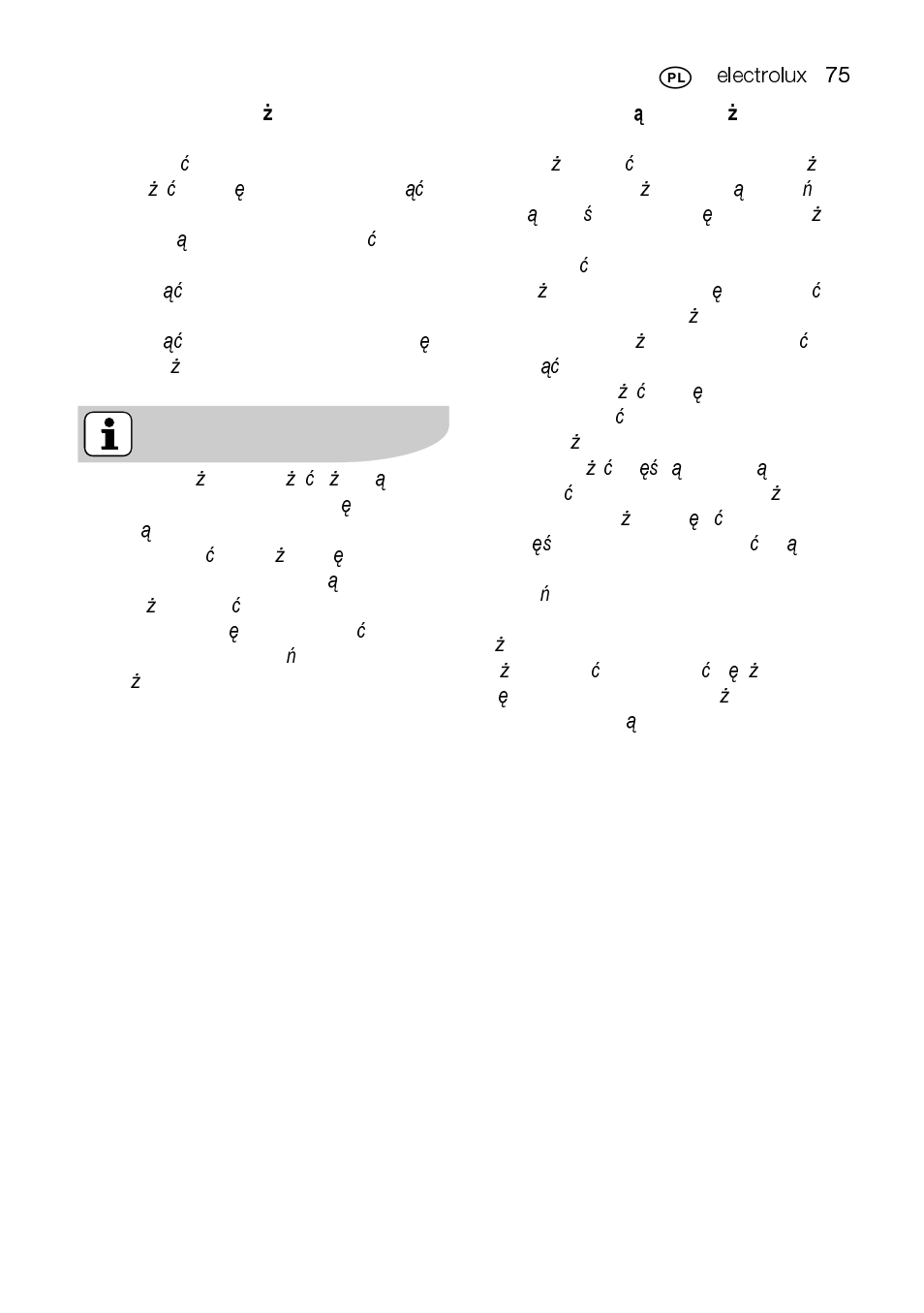 Electrolux EMS2105S User Manual | Page 75 / 152