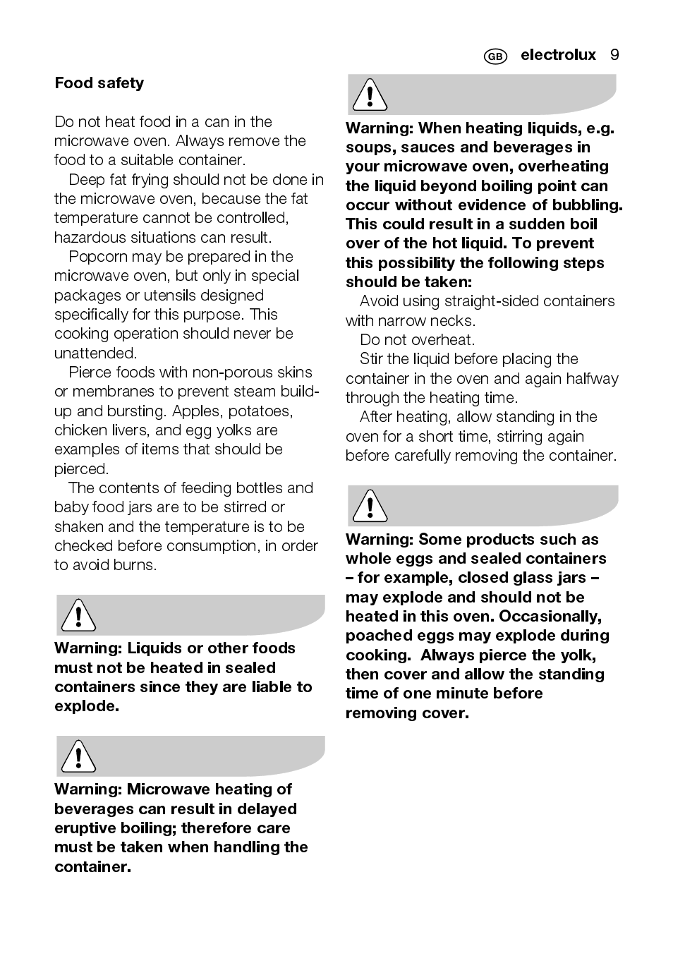 Electrolux EMS2105S User Manual | Page 9 / 152