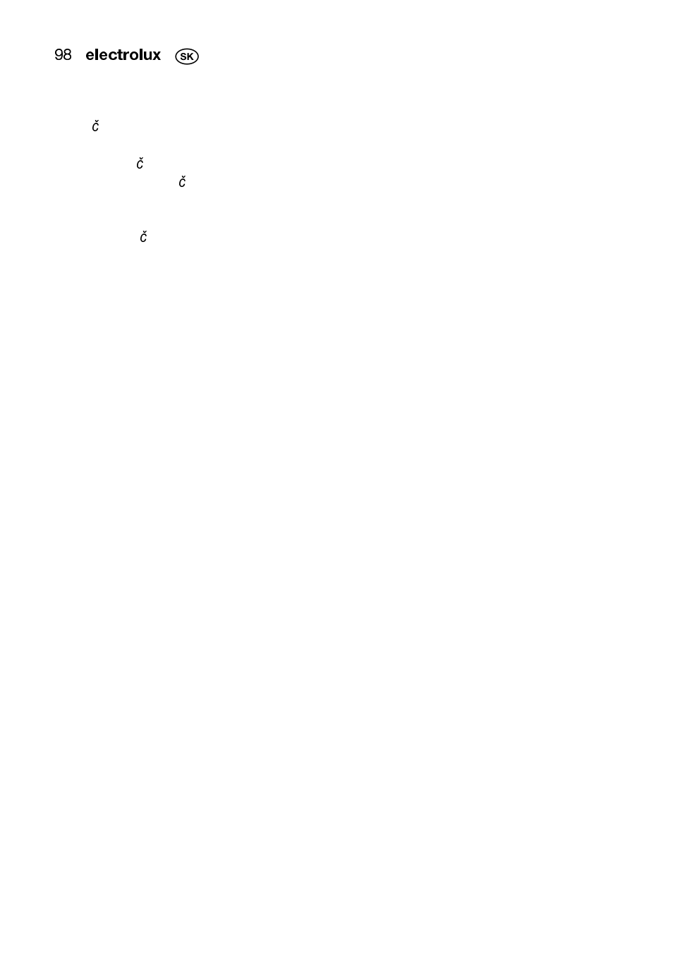 Electrolux EMS2105S User Manual | Page 98 / 152