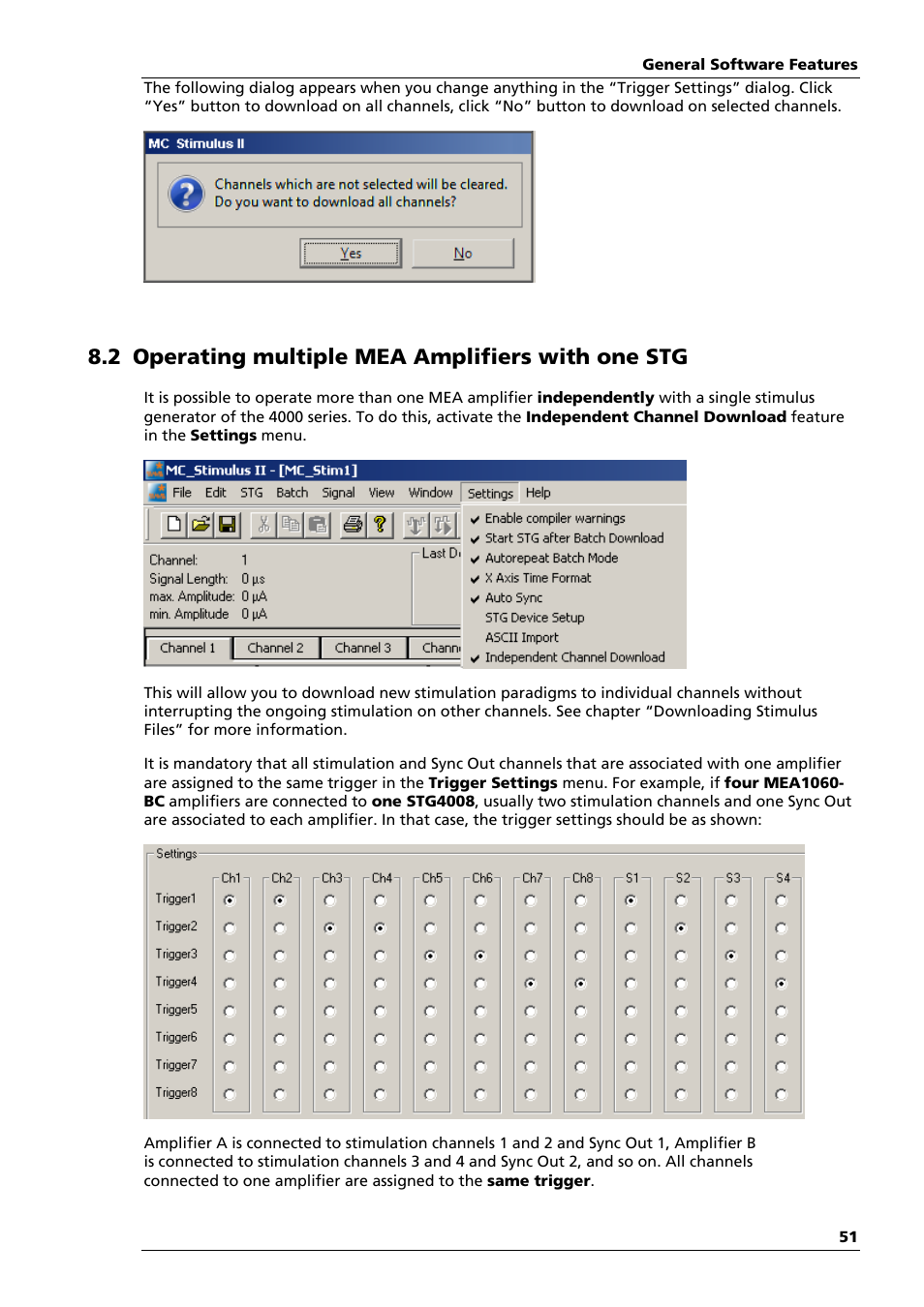 2 operating multiple mea amplifiers with one stg | Multichannel Systems STG4004+STG4008 Manual User Manual | Page 55 / 114