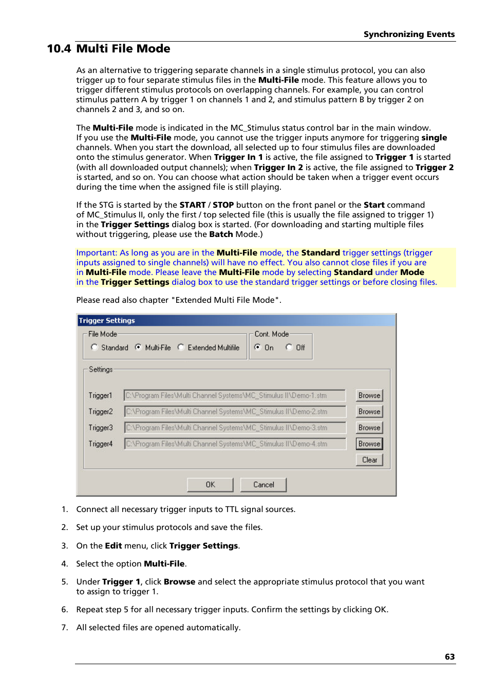 4 multi file mode | Multichannel Systems STG4004+STG4008 Manual User Manual | Page 67 / 114