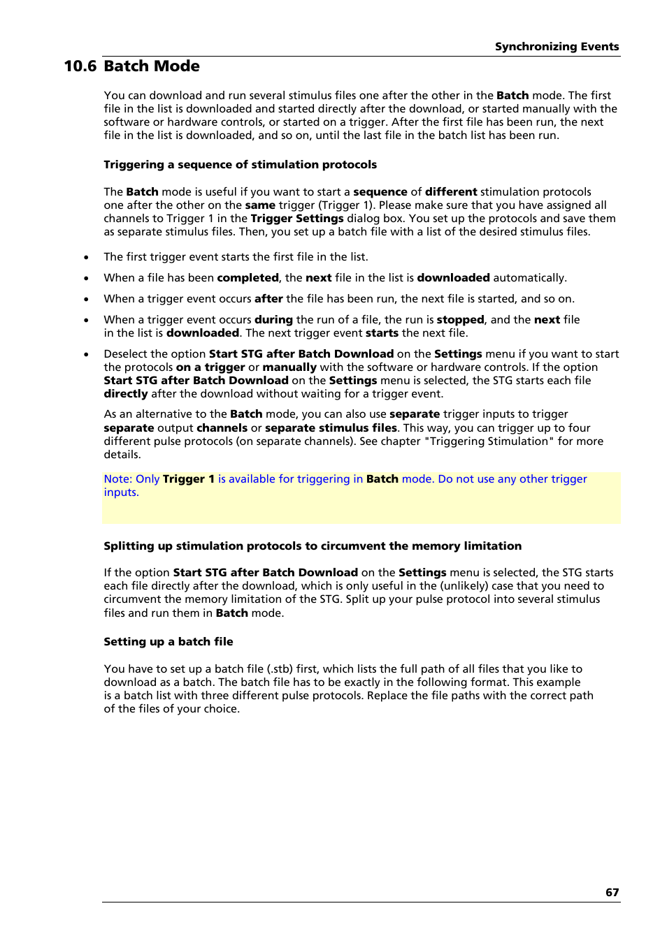 6 batch mode | Multichannel Systems STG4004+STG4008 Manual User Manual | Page 71 / 114