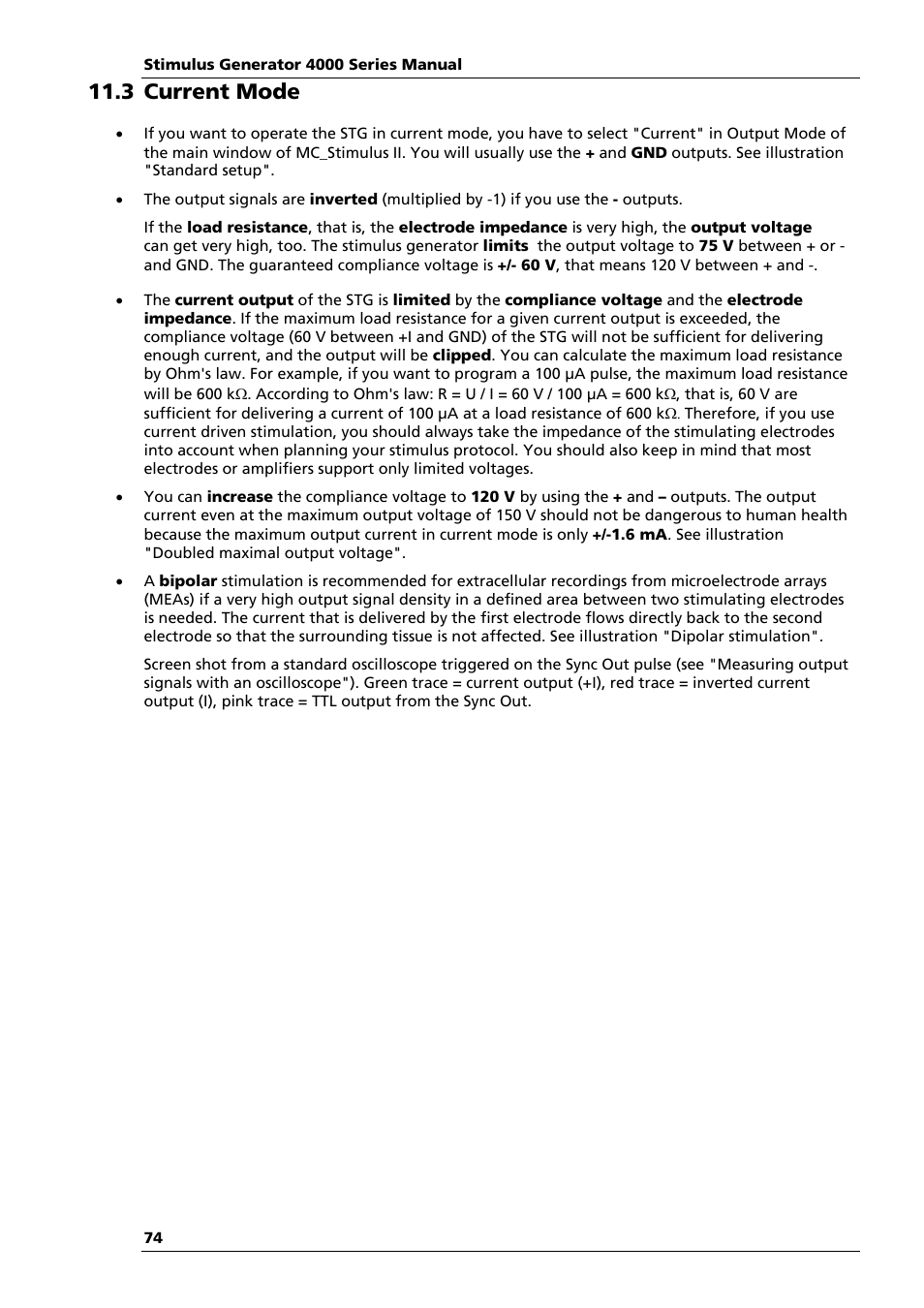 3 current mode | Multichannel Systems STG4004+STG4008 Manual User Manual | Page 78 / 114