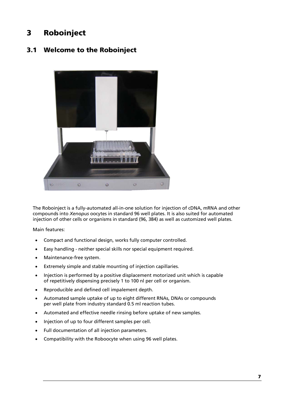 3 roboinject, 1 welcome to the roboinject | Multichannel Systems Roboinject Manual User Manual | Page 11 / 91