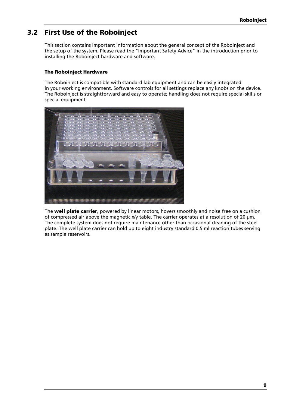 2 first use of the roboinject | Multichannel Systems Roboinject Manual User Manual | Page 13 / 91