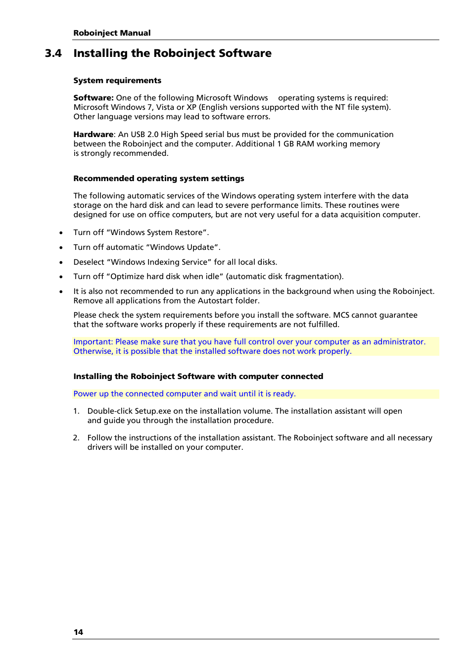 4 installing the roboinject software | Multichannel Systems Roboinject Manual User Manual | Page 18 / 91
