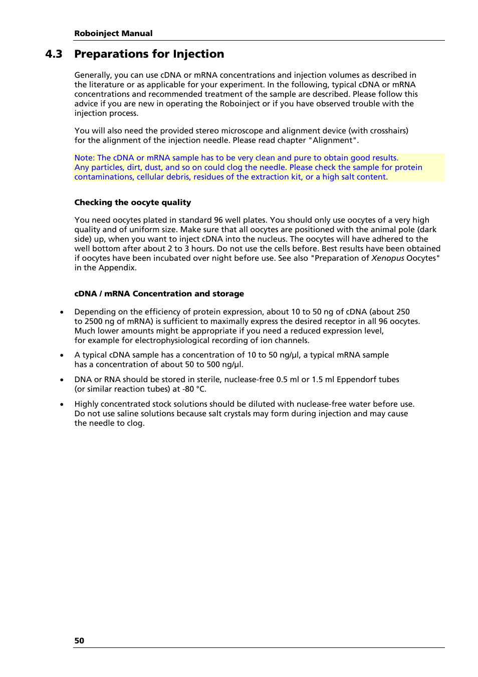 3 preparations for injection | Multichannel Systems Roboinject Manual User Manual | Page 54 / 91