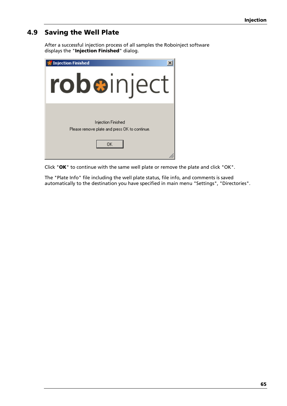 9 saving the well plate | Multichannel Systems Roboinject Manual User Manual | Page 69 / 91