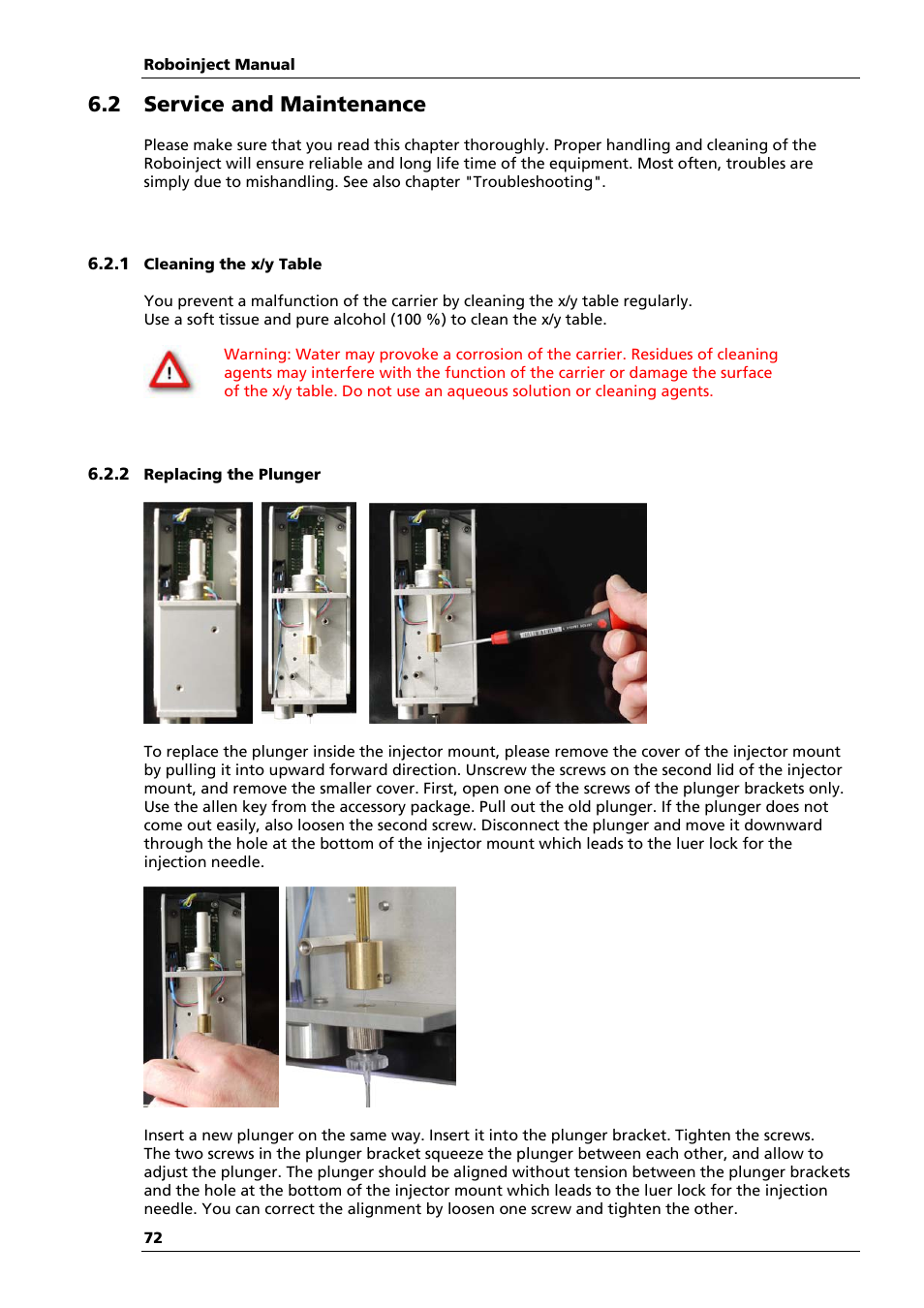 2 service and maintenance | Multichannel Systems Roboinject Manual User Manual | Page 76 / 91